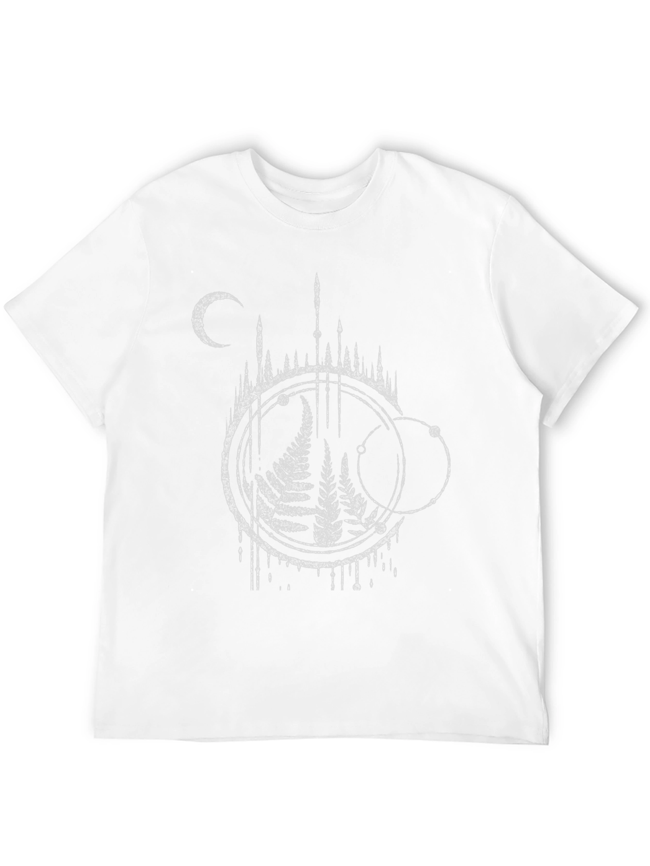Occult Fern Graphic T-Shirt - Black Cotton Tee