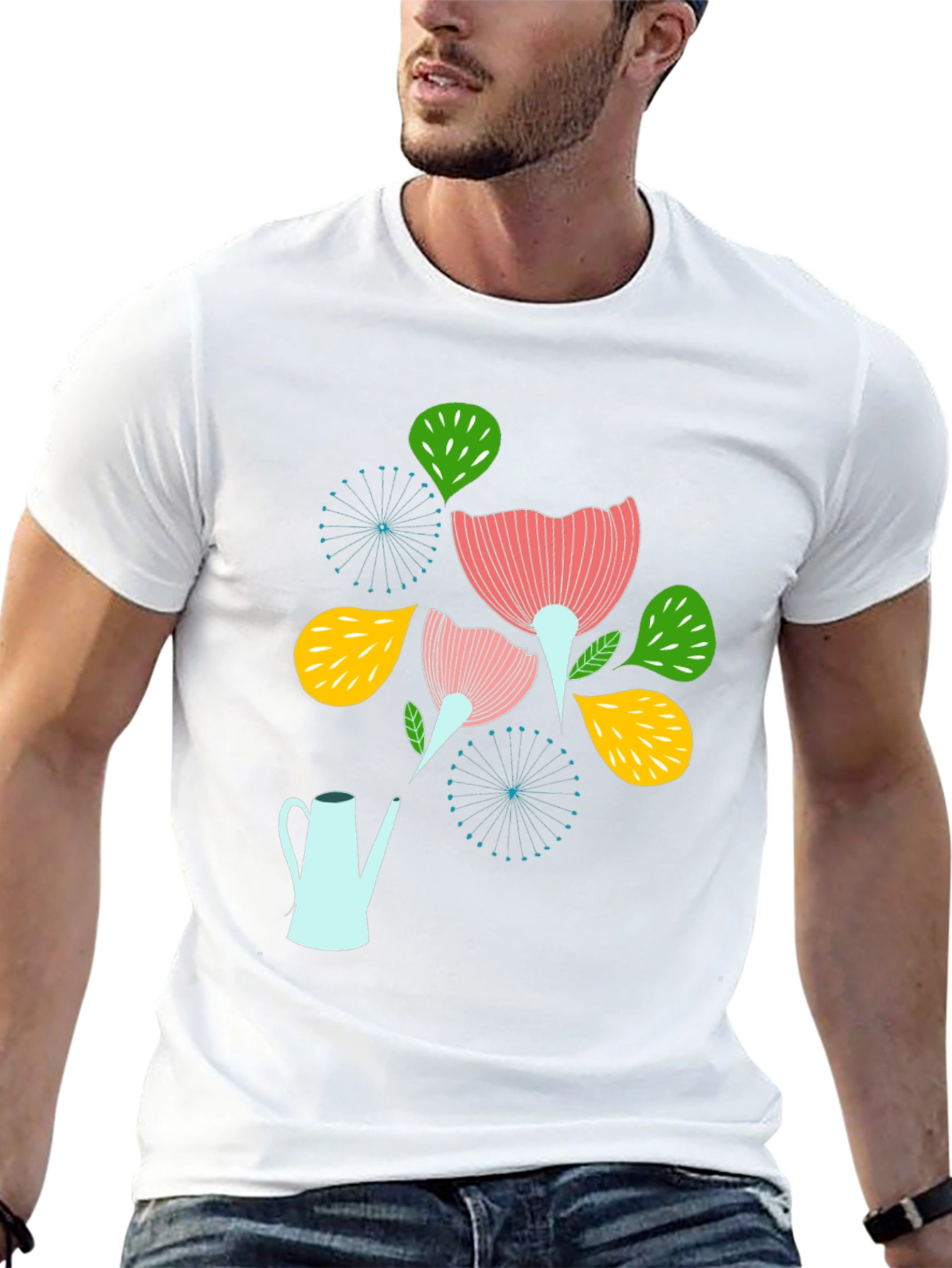 Floral Watering Can Graphic Tee