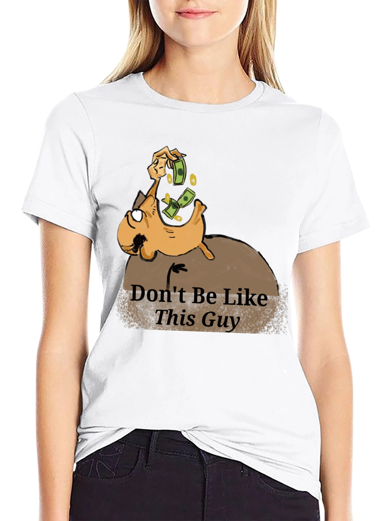 Dont Be Like This Guy Graphic T-Shirt - Black