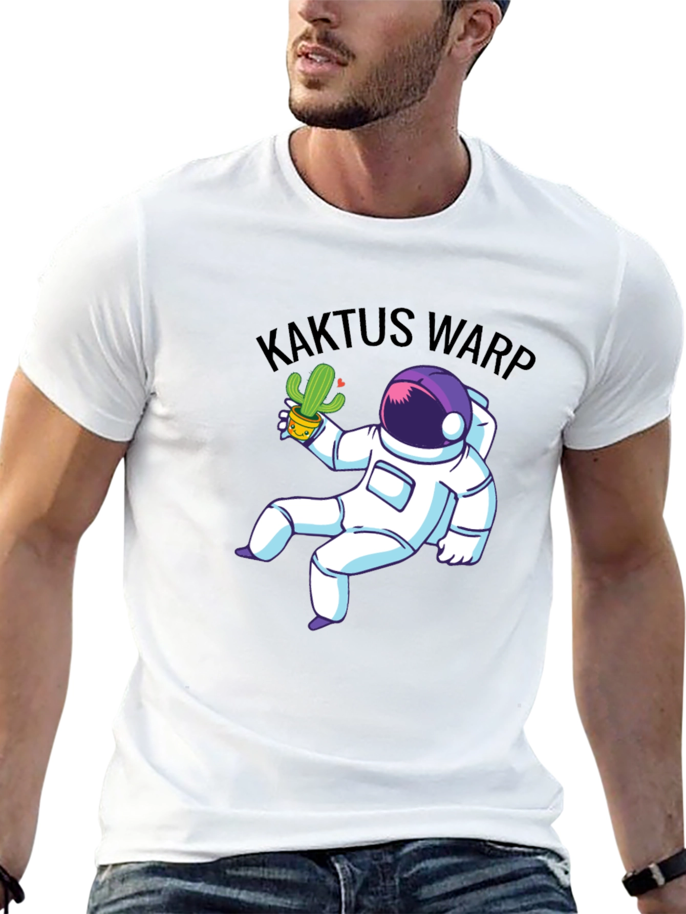 Kaktus Warp Astronaut Graphic T-Shirt