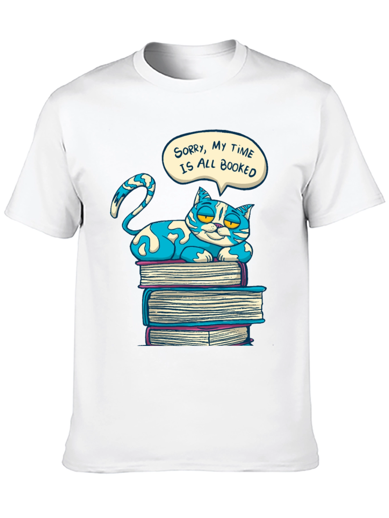 Booked Cat Graphic T-Shirt