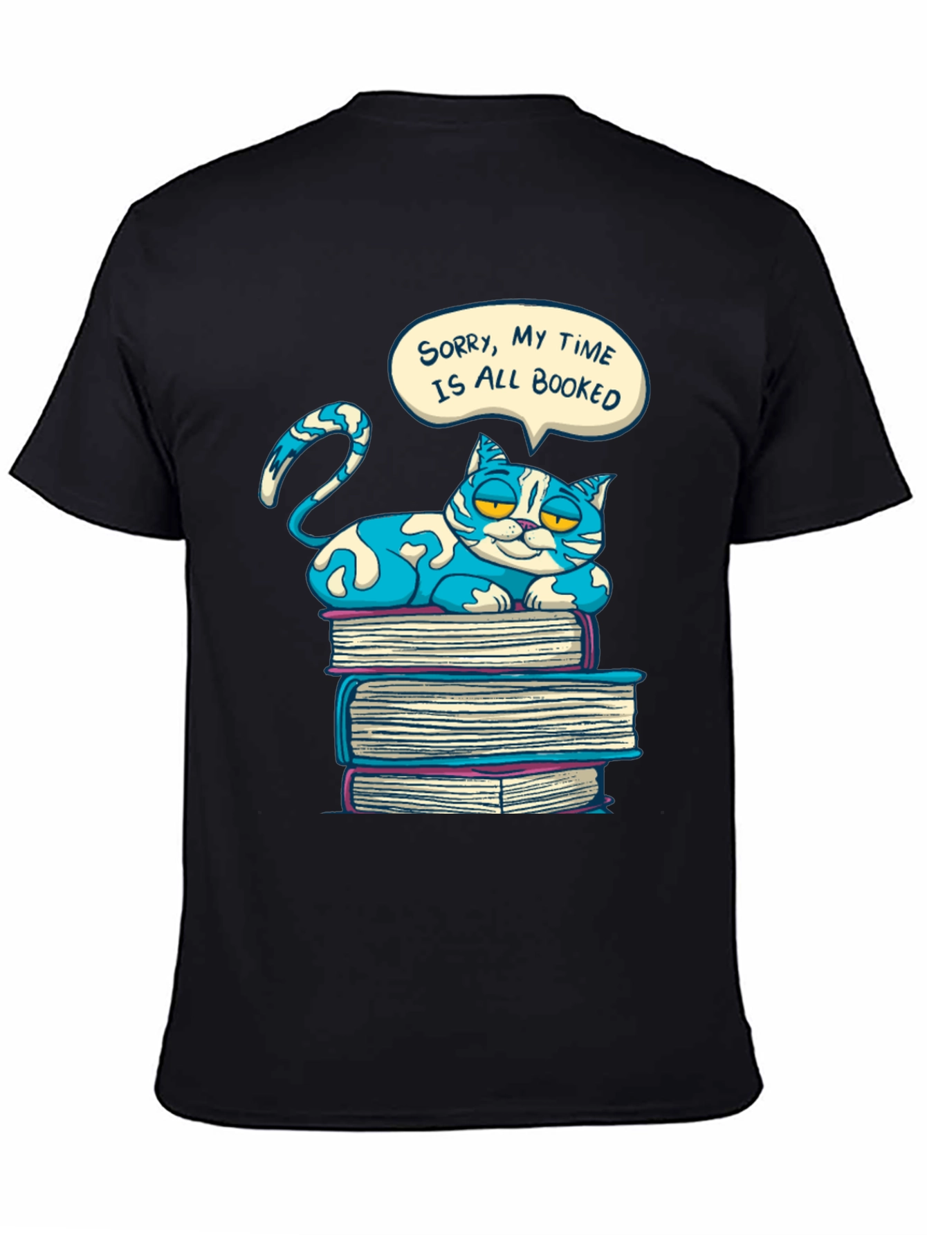 Booked Cat Graphic T-Shirt