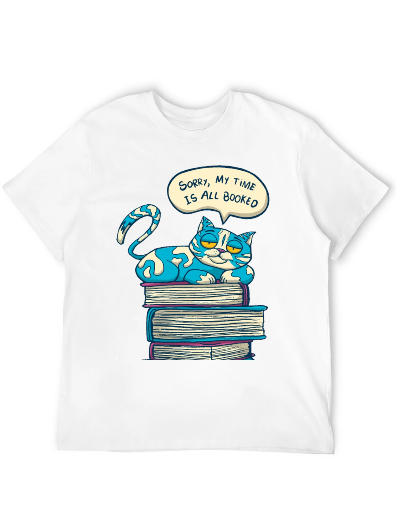Booked Cat Graphic T-Shirt
