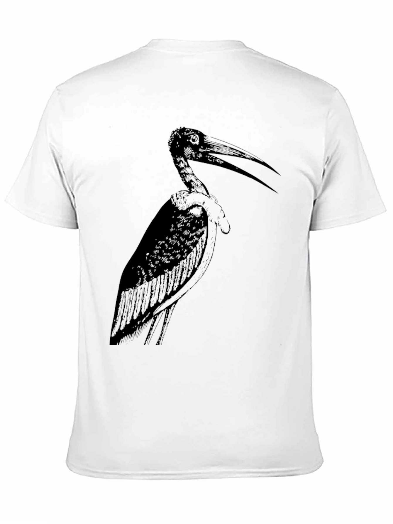 Stork Graphic Tee - Stylish Black Cotton T-Shirt