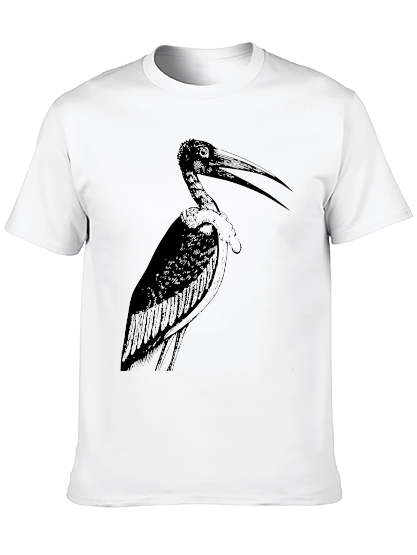 Stork Graphic Tee - Stylish Black Cotton T-Shirt