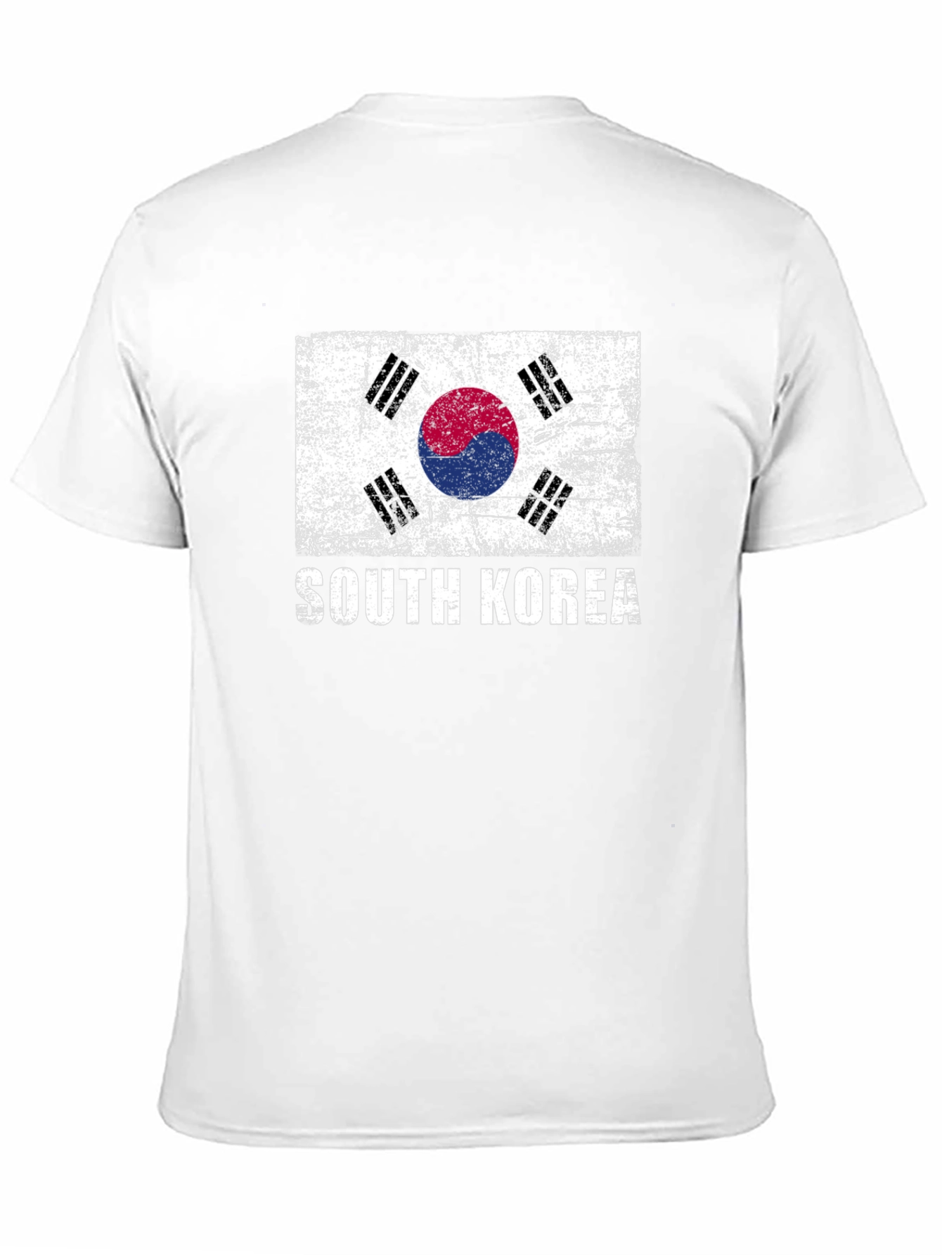 South Korea Flag Graphic Tee - Distressed Design