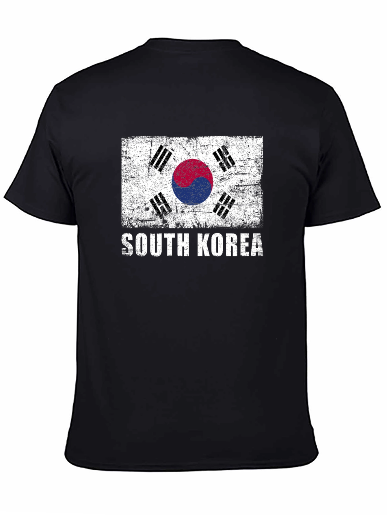South Korea Flag Graphic Tee - Distressed Design