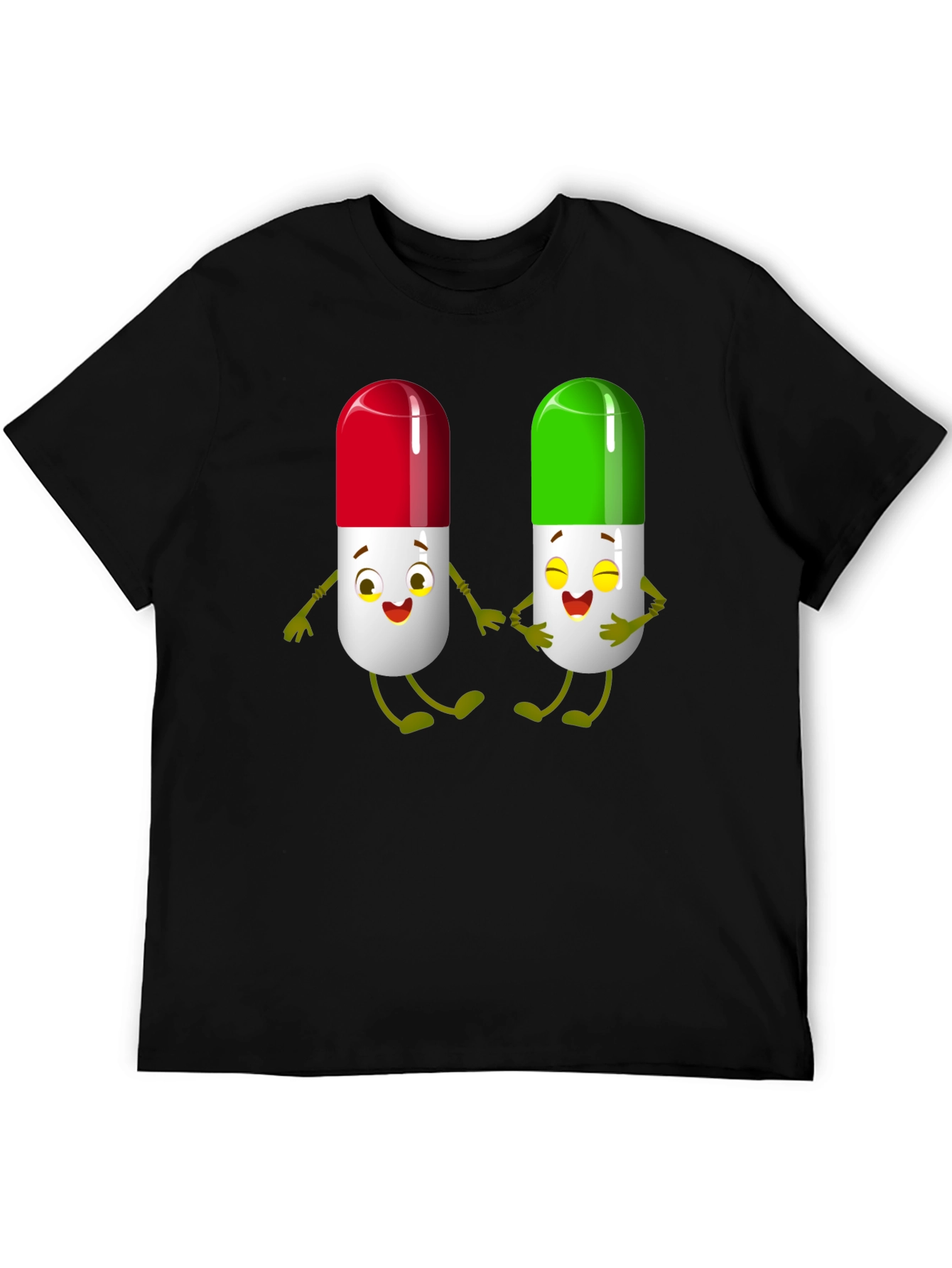 Pill Pals Graphic Tee - Black Cotton T-Shirt