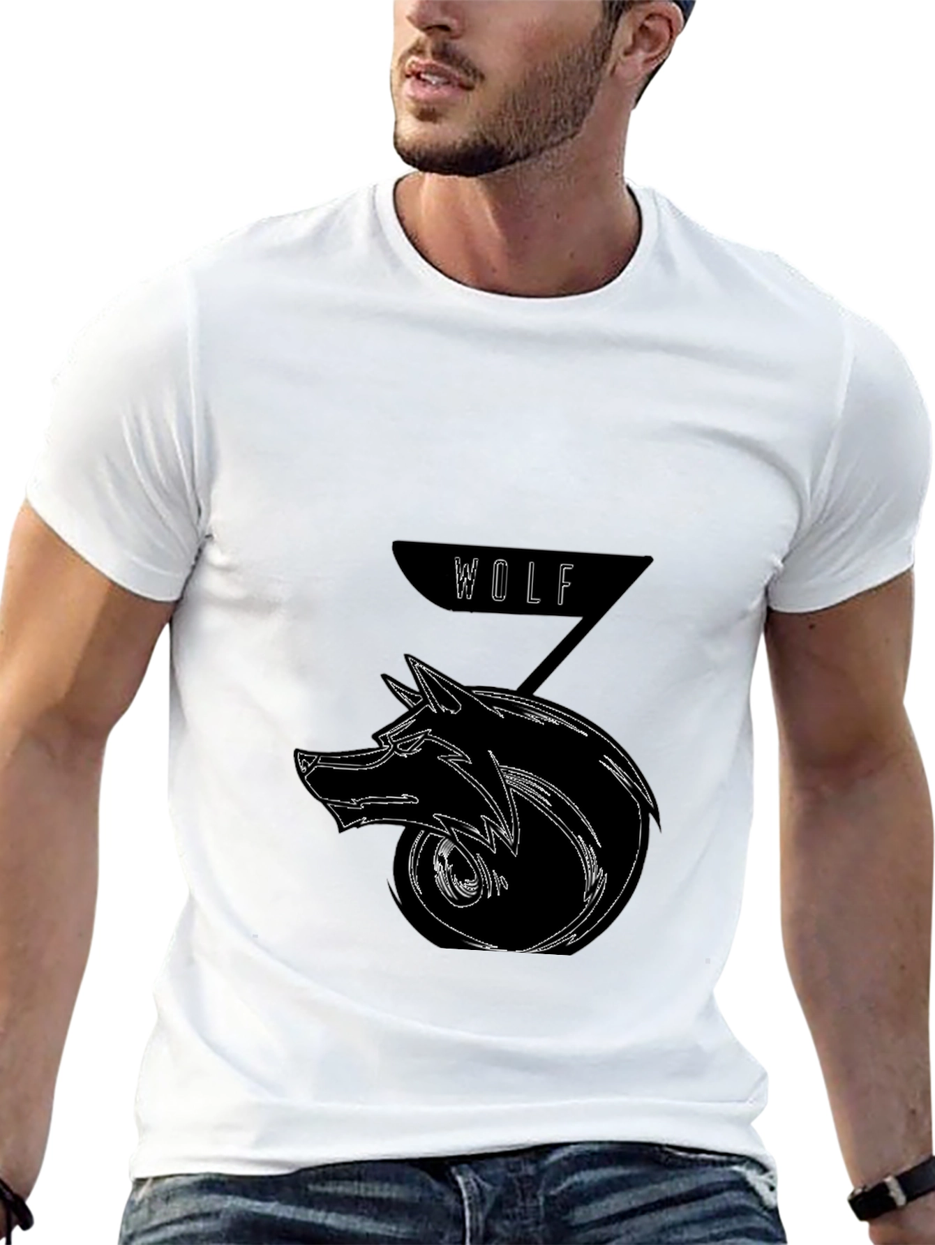 Wolf Graphic Black T-Shirt - Edgy Streetwear