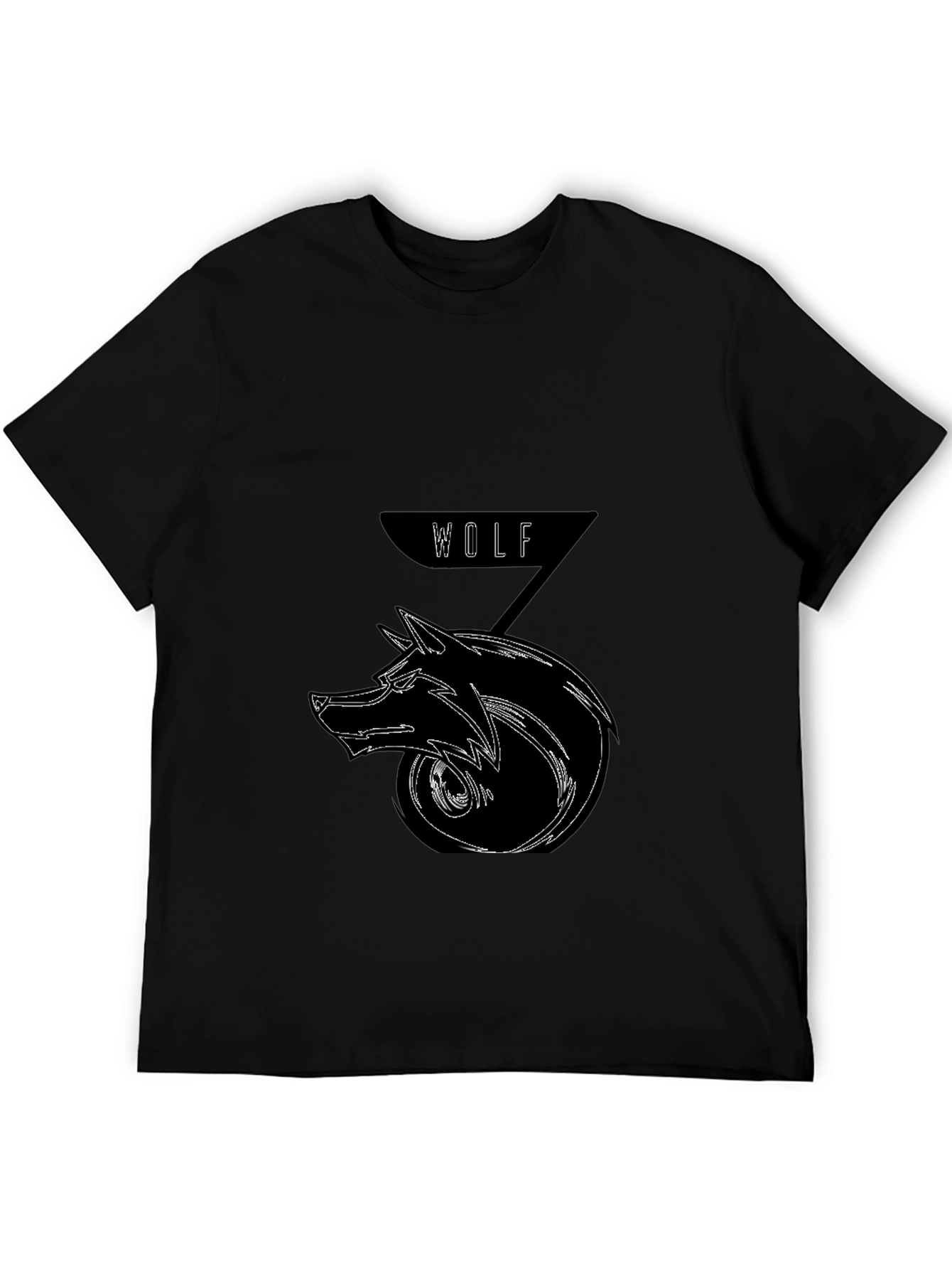 Wolf Graphic Black T-Shirt - Edgy Streetwear