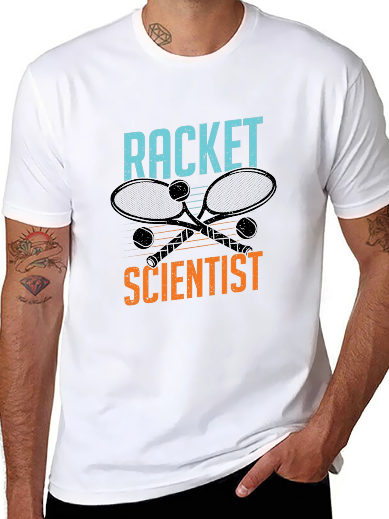 Racket Scientist Graphic Tee - Tennis Lover T-Shirt