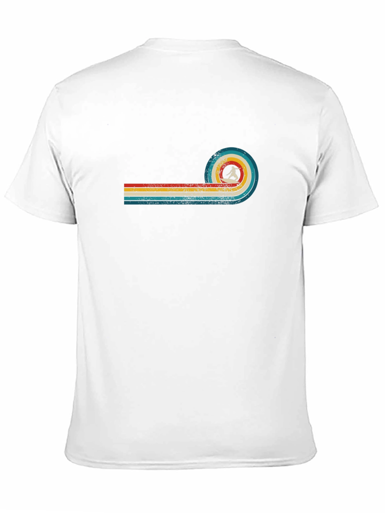 Retro Surfer Graphic Tee - Black Cotton T-Shirt