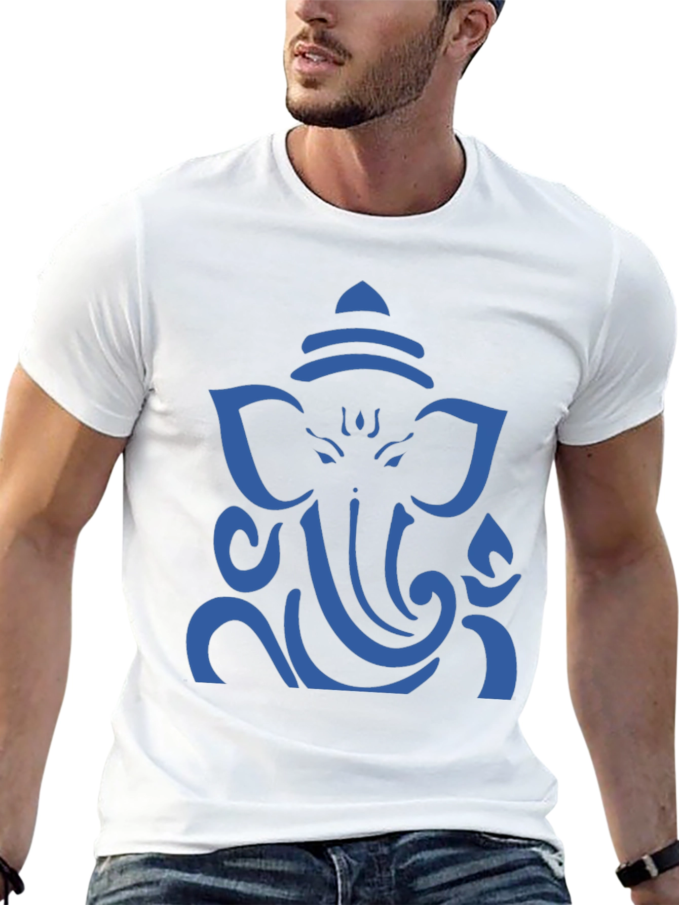 Ganesh Graphic T-Shirt - Black Cotton Blend Tee