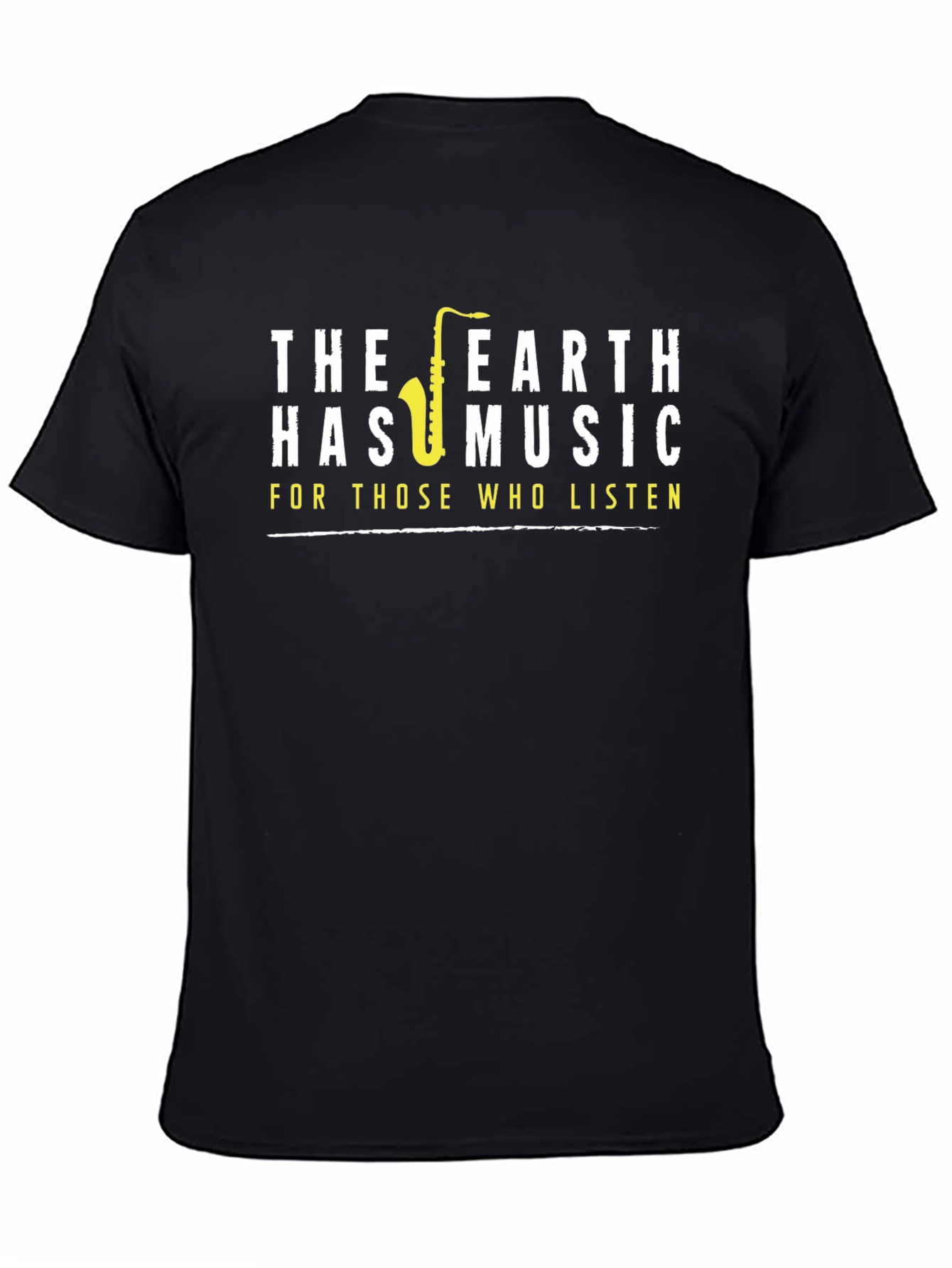 Earth Has Music T-Shirt - Saxophone Design