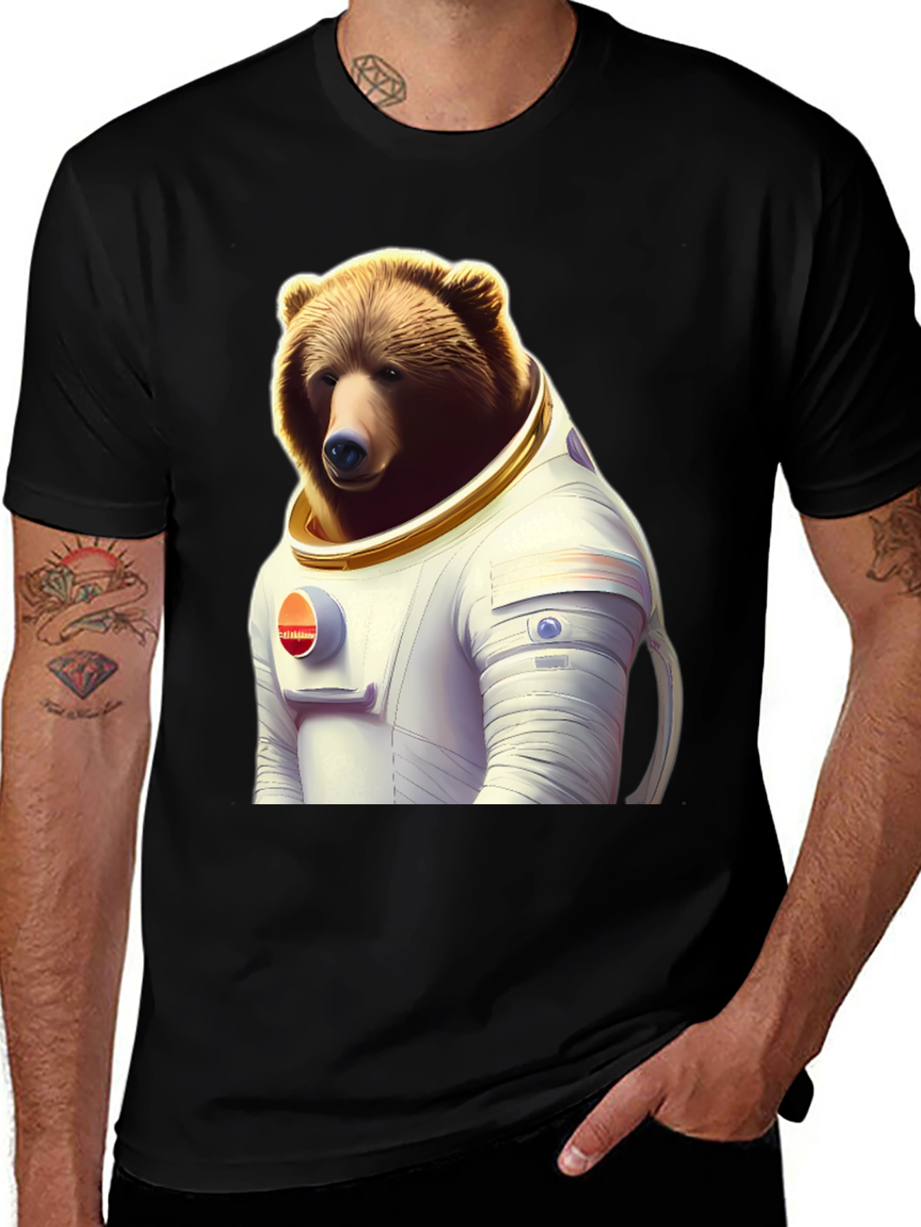 Bear Astronaut T-Shirt - Space Explorer Style