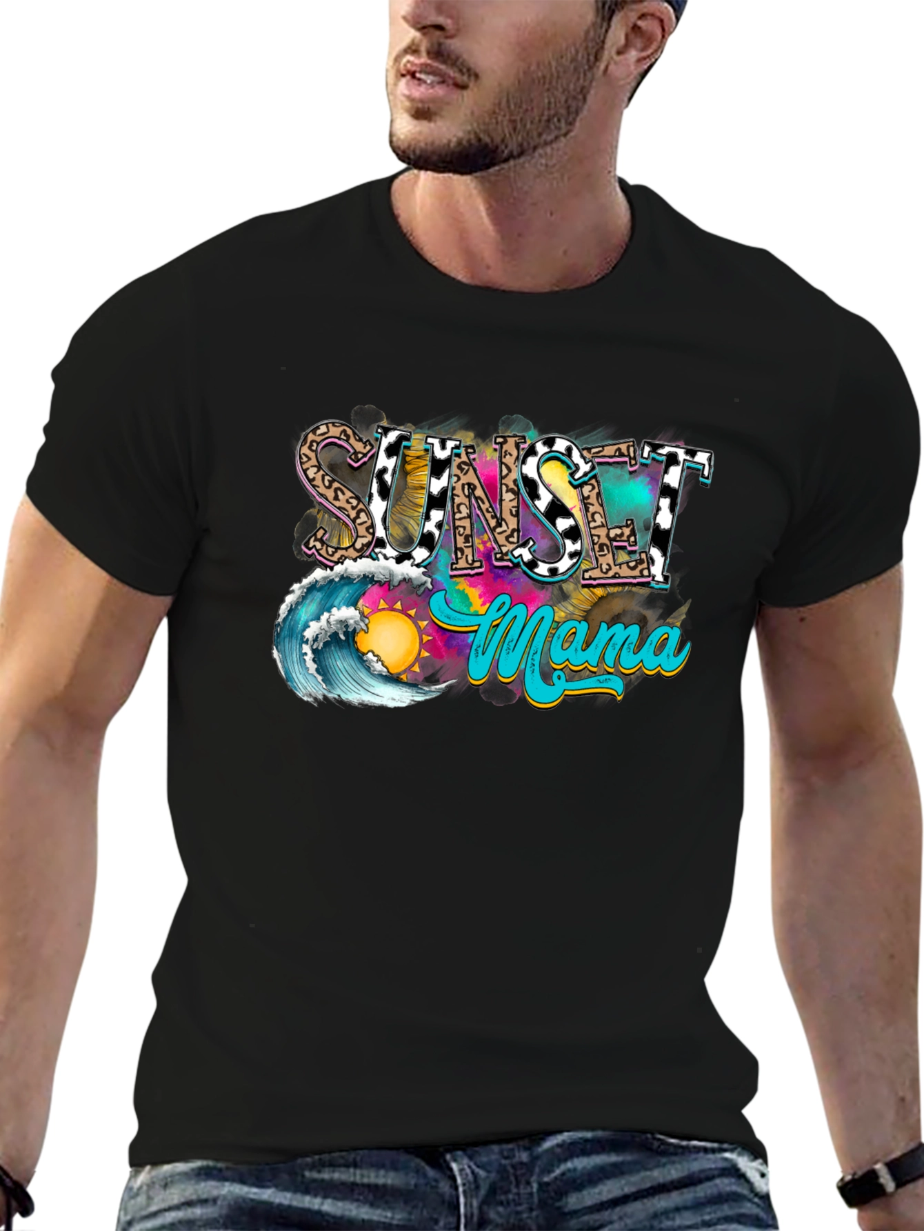 Sunset Mama Graphic Tee - Trendy Summer Vibes