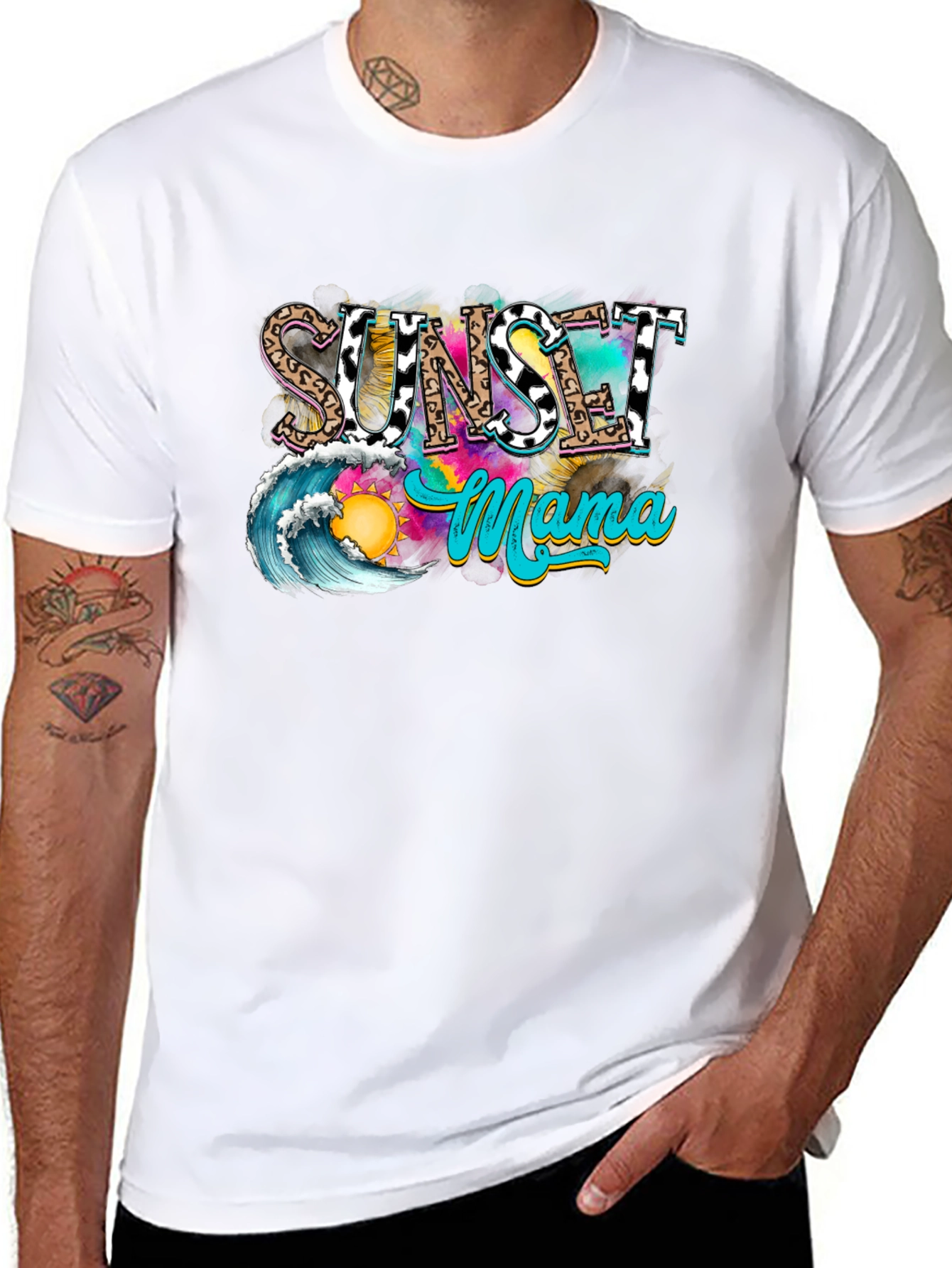 Sunset Mama Graphic Tee - Trendy Summer Vibes