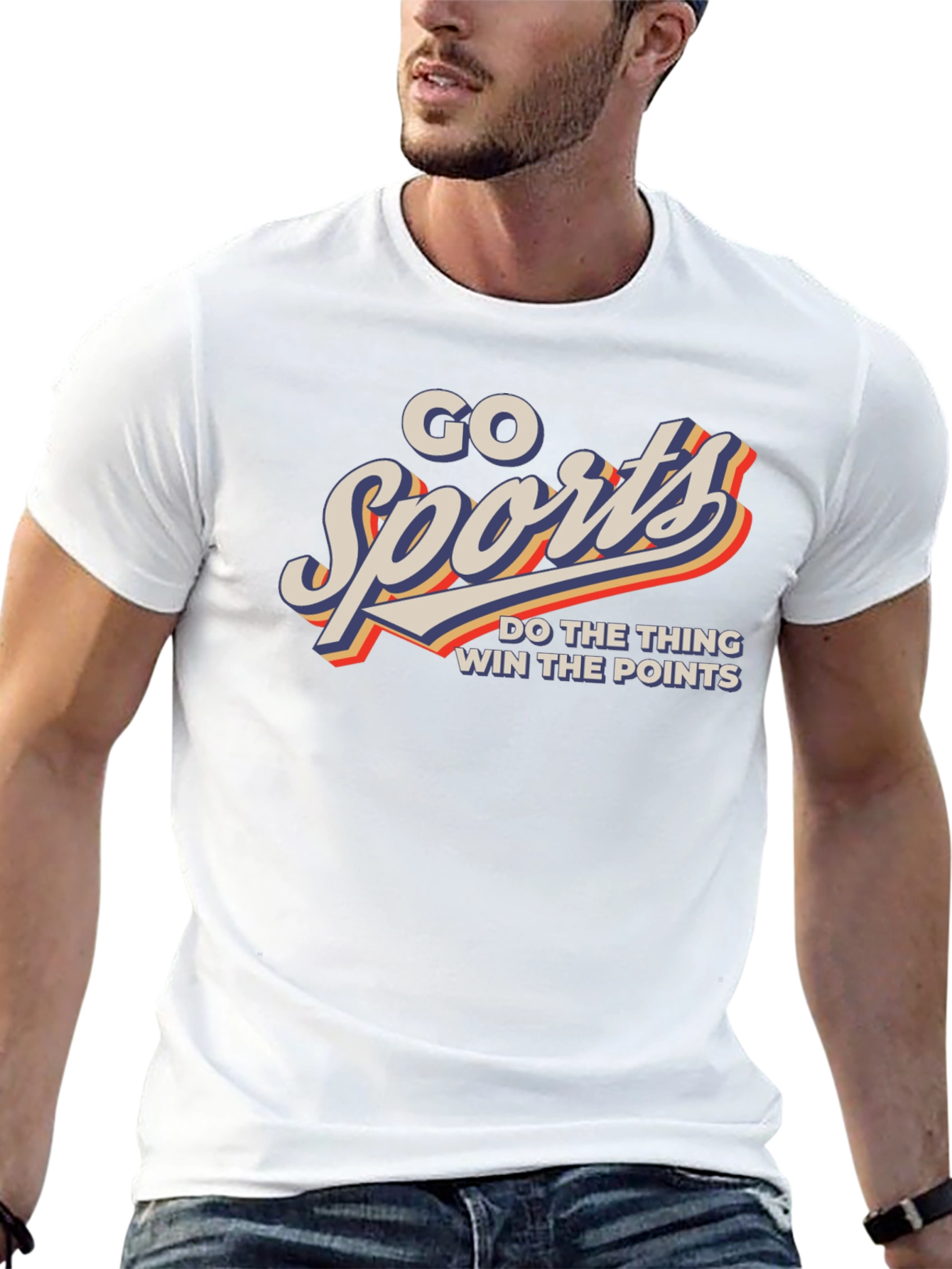 Go Sports! Graphic Print Tee - Black