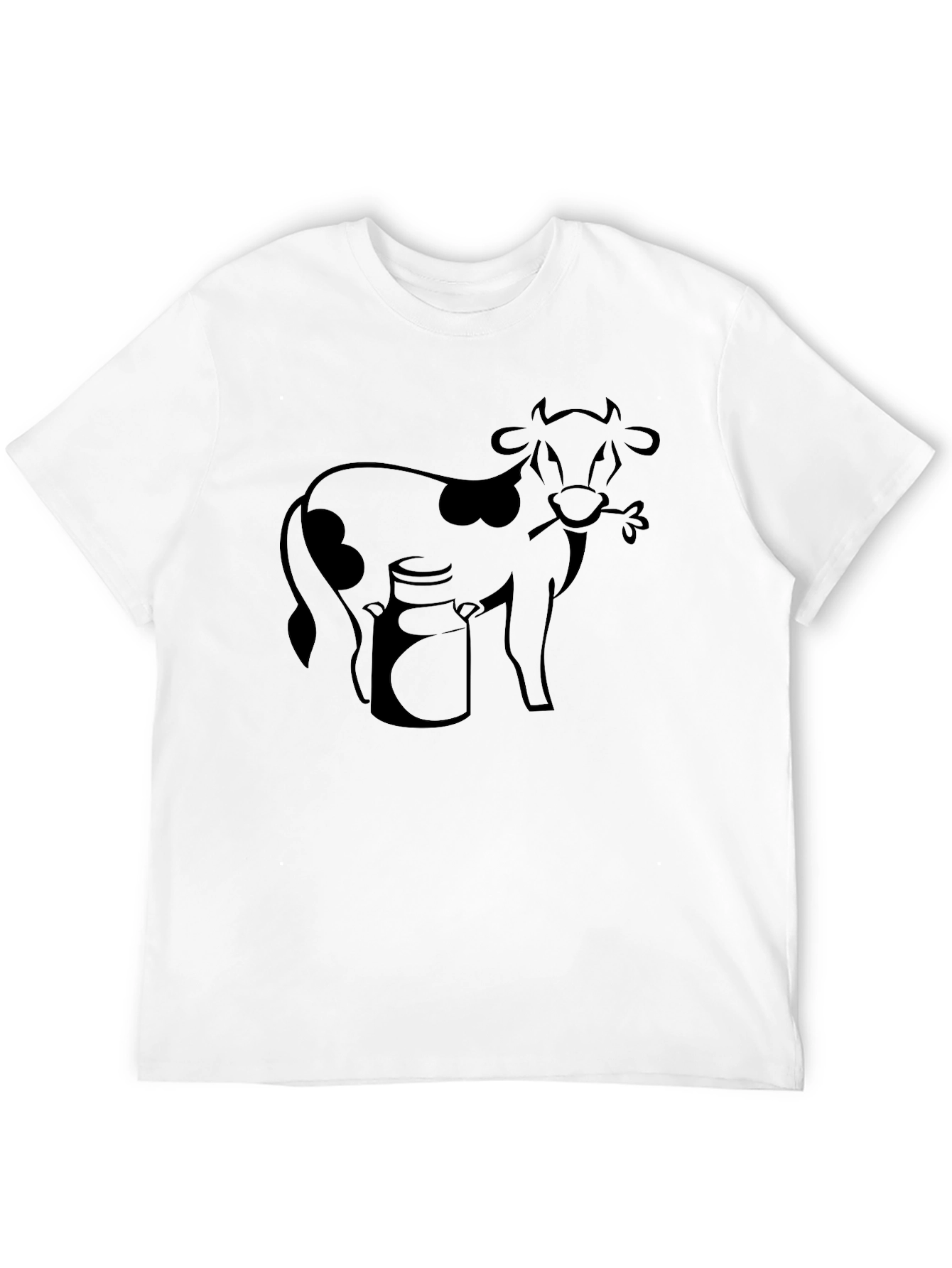 Funny Cow Graphic Tee - Black Cotton T-Shirt