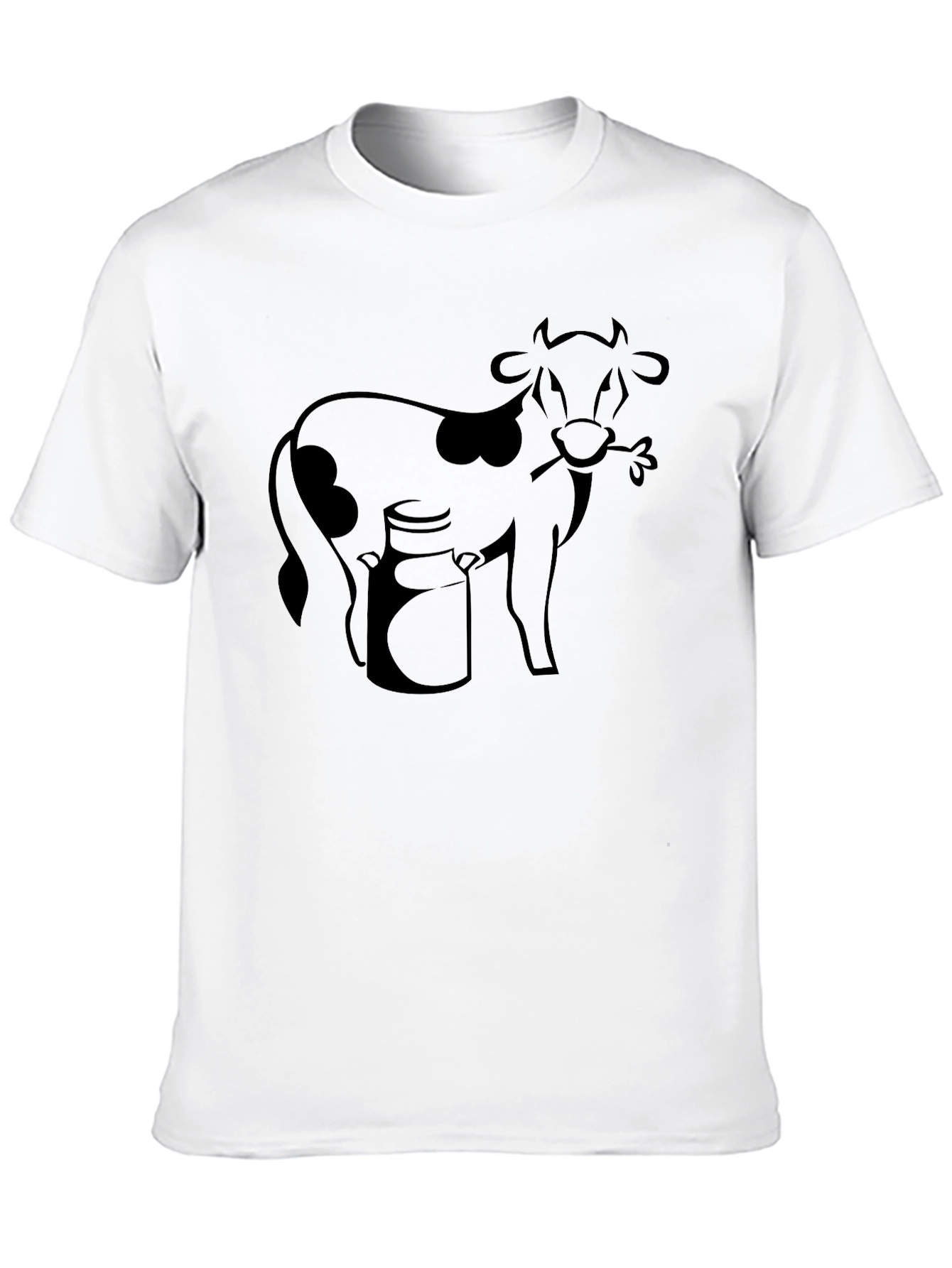 Funny Cow Graphic Tee - Black Cotton T-Shirt