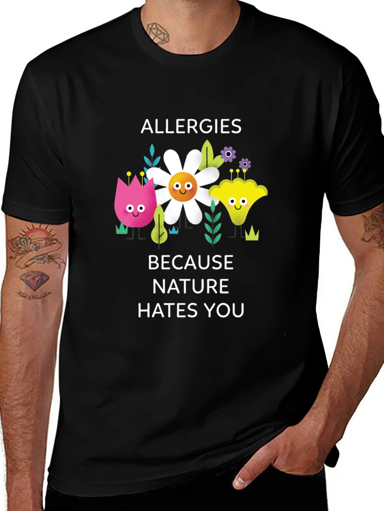 Allergies Because Nature Hates You Graphic Tee