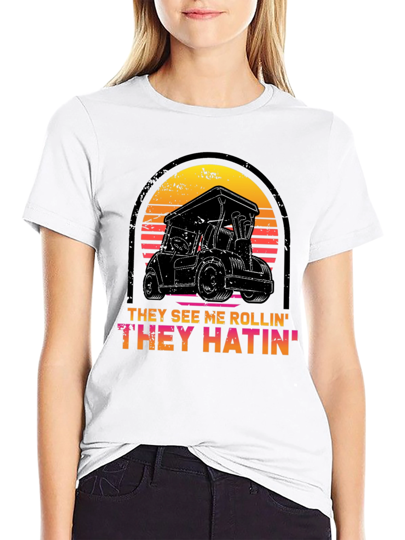 They See Me Rollin Tee - Golf Cart Design
