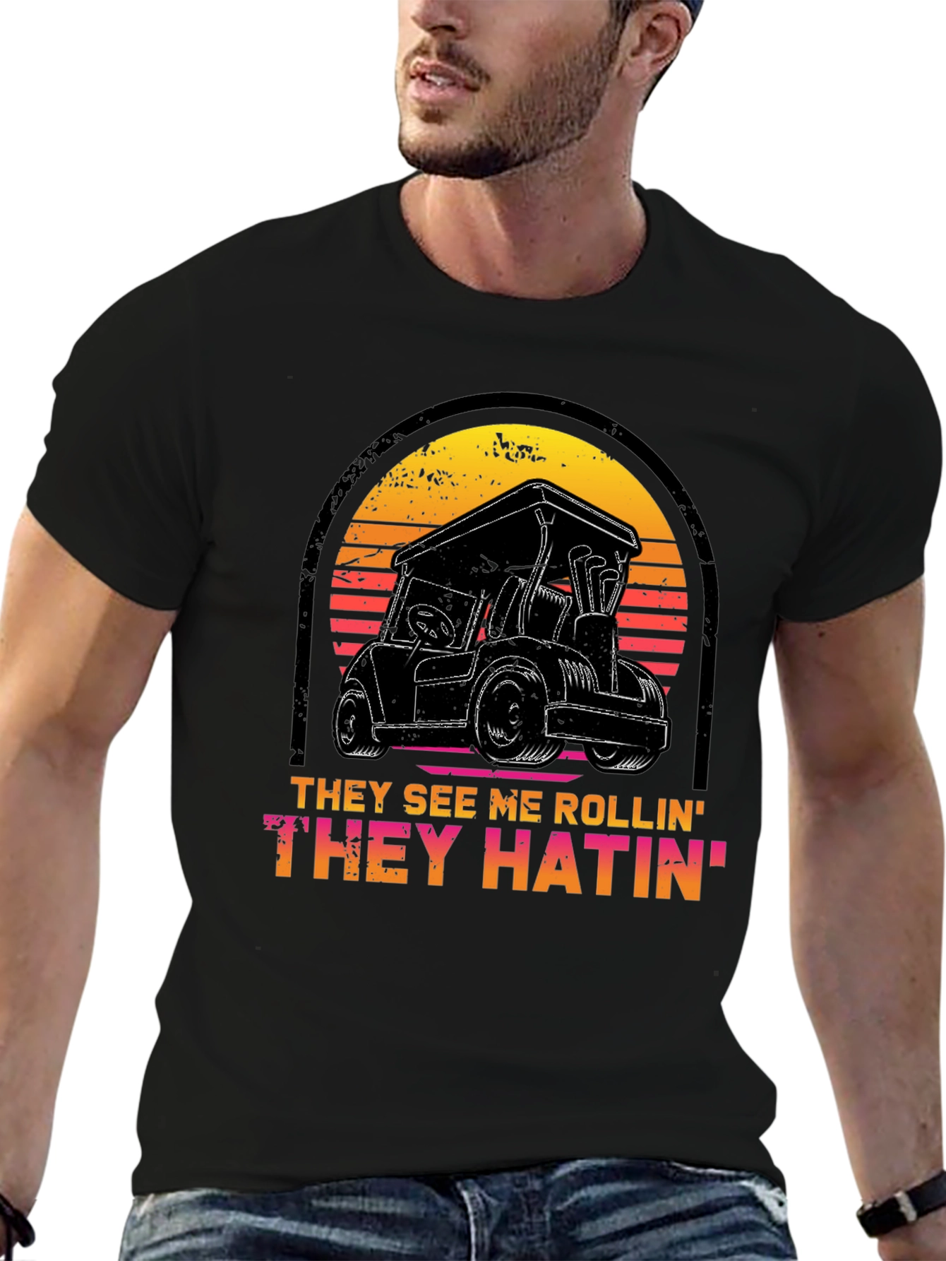 They See Me Rollin Tee - Golf Cart Design