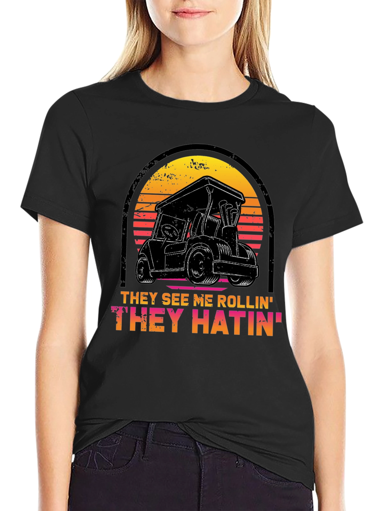 They See Me Rollin Tee - Golf Cart Design