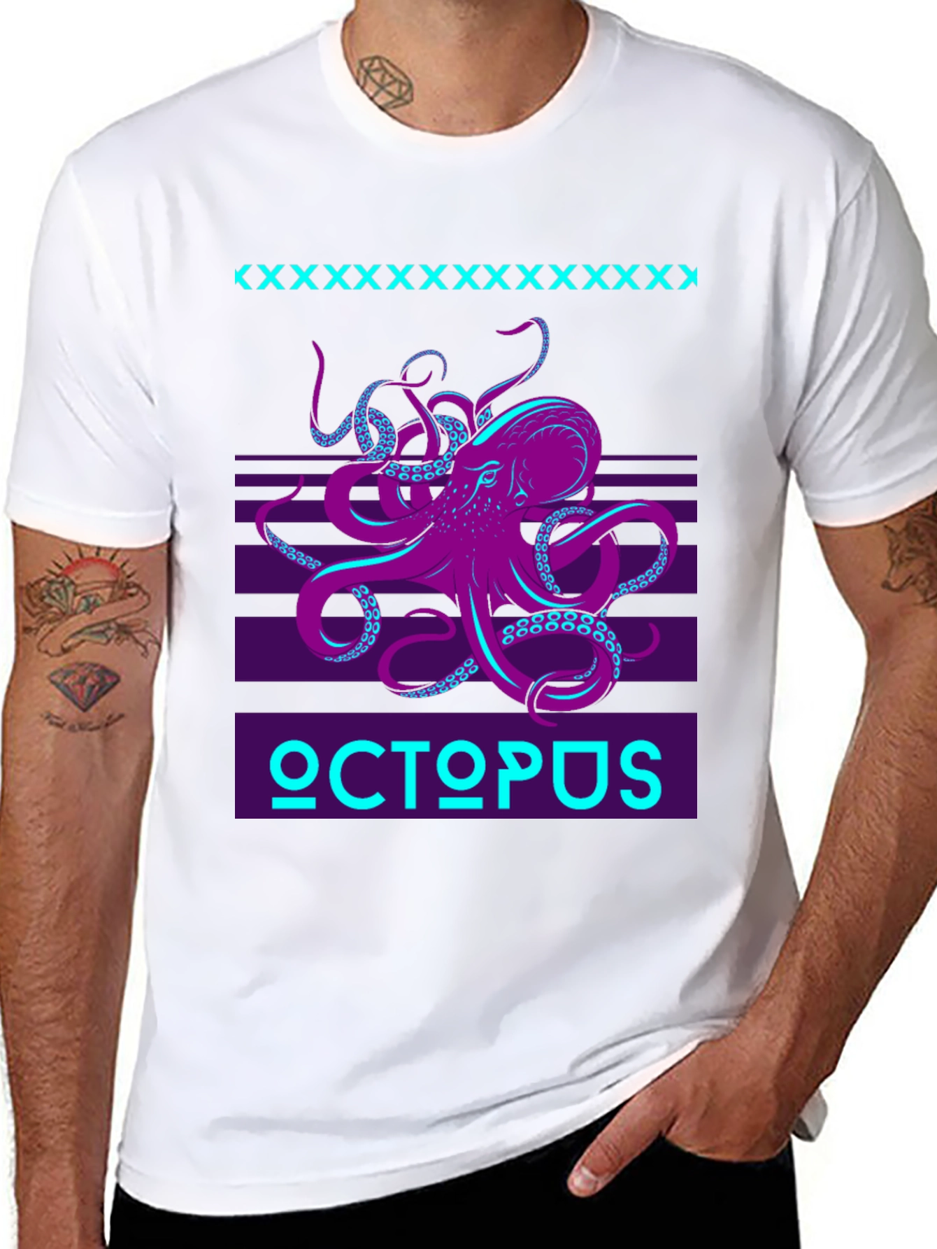 Retro Octopus Graphic T-Shirt - Bold Kraken Design