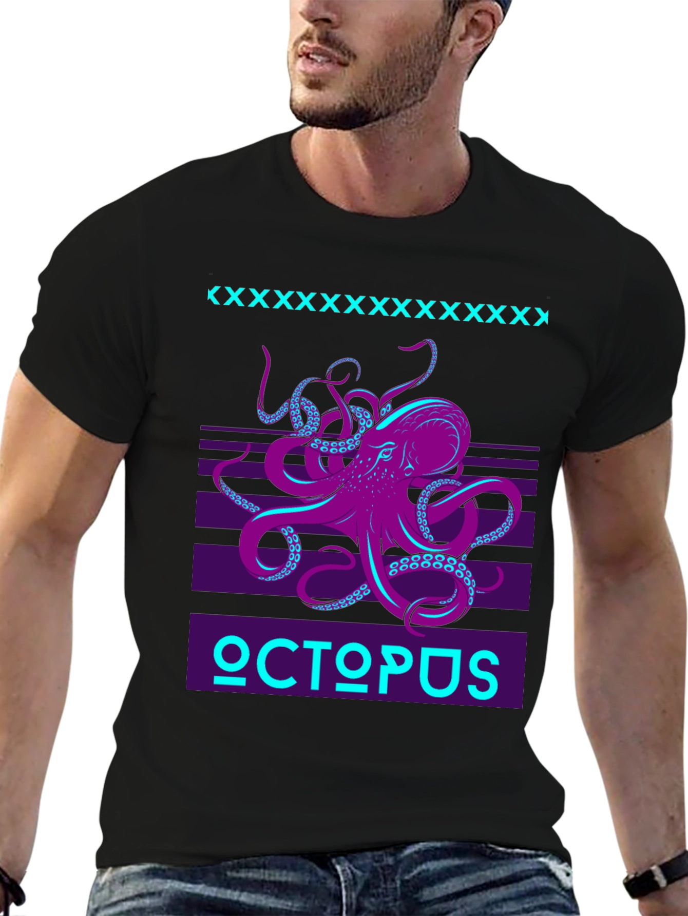 Retro Octopus Graphic T-Shirt - Bold Kraken Design