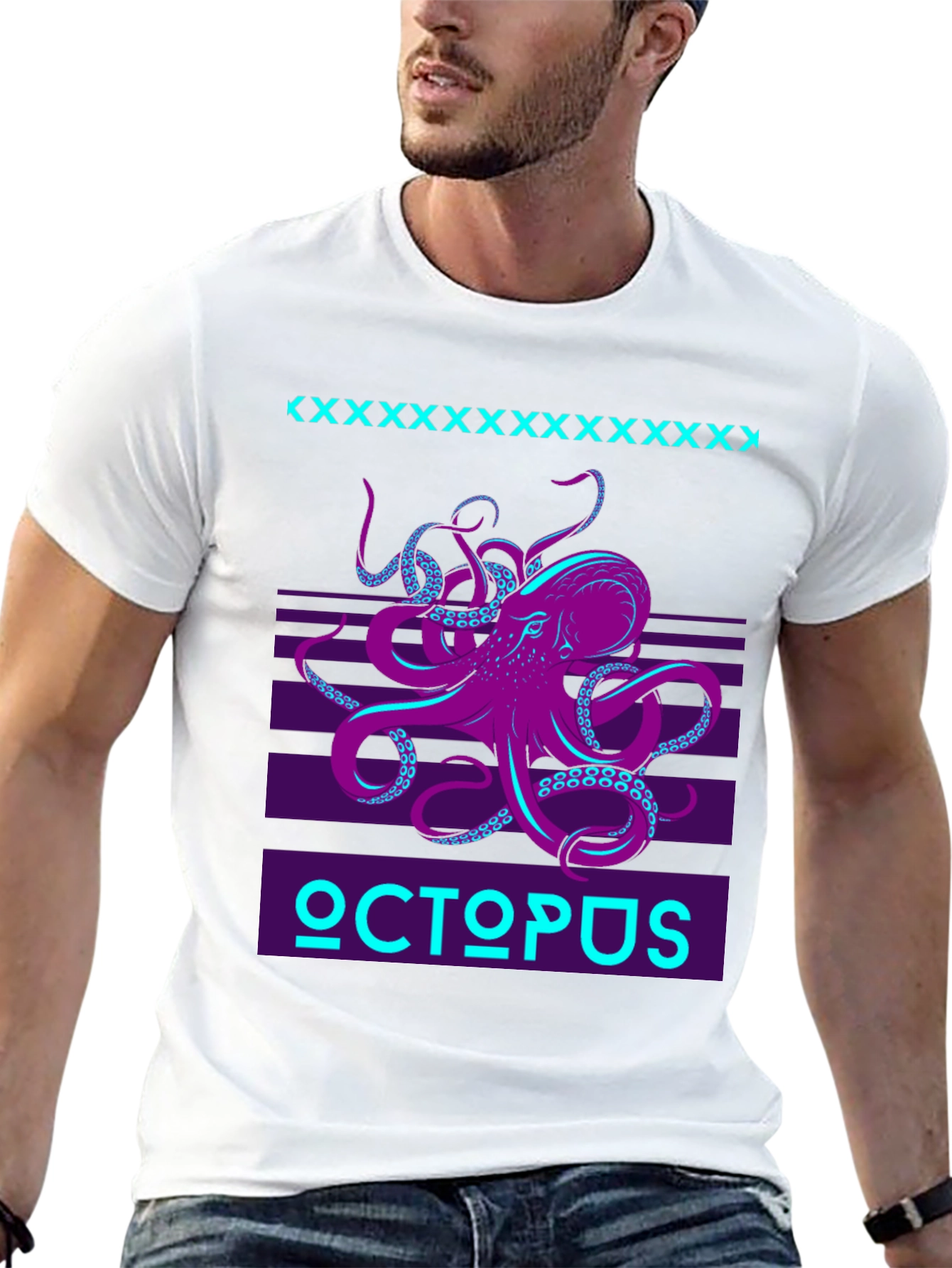 Retro Octopus Graphic T-Shirt - Bold Kraken Design
