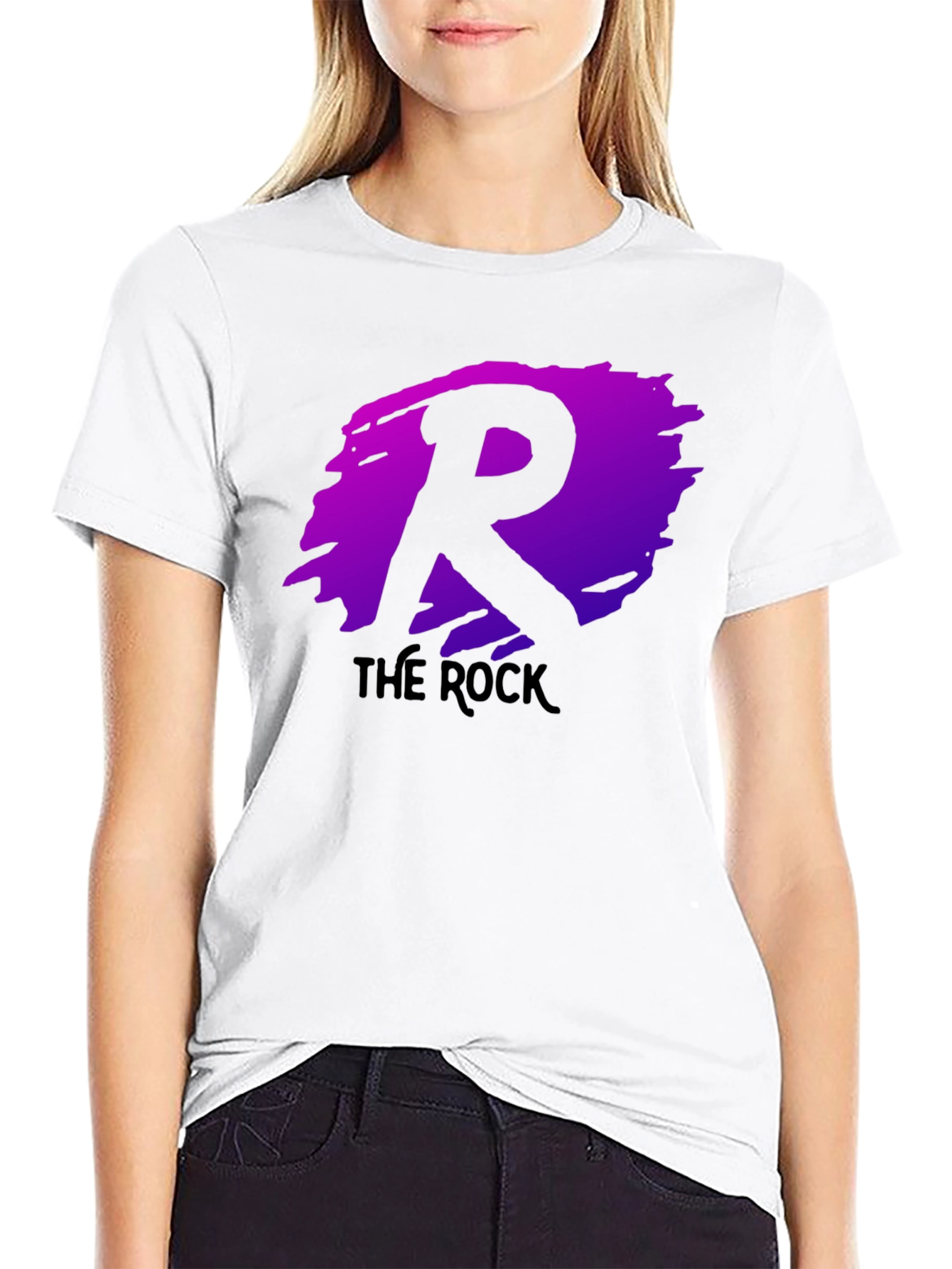 The Rock R Logo Black T-Shirt