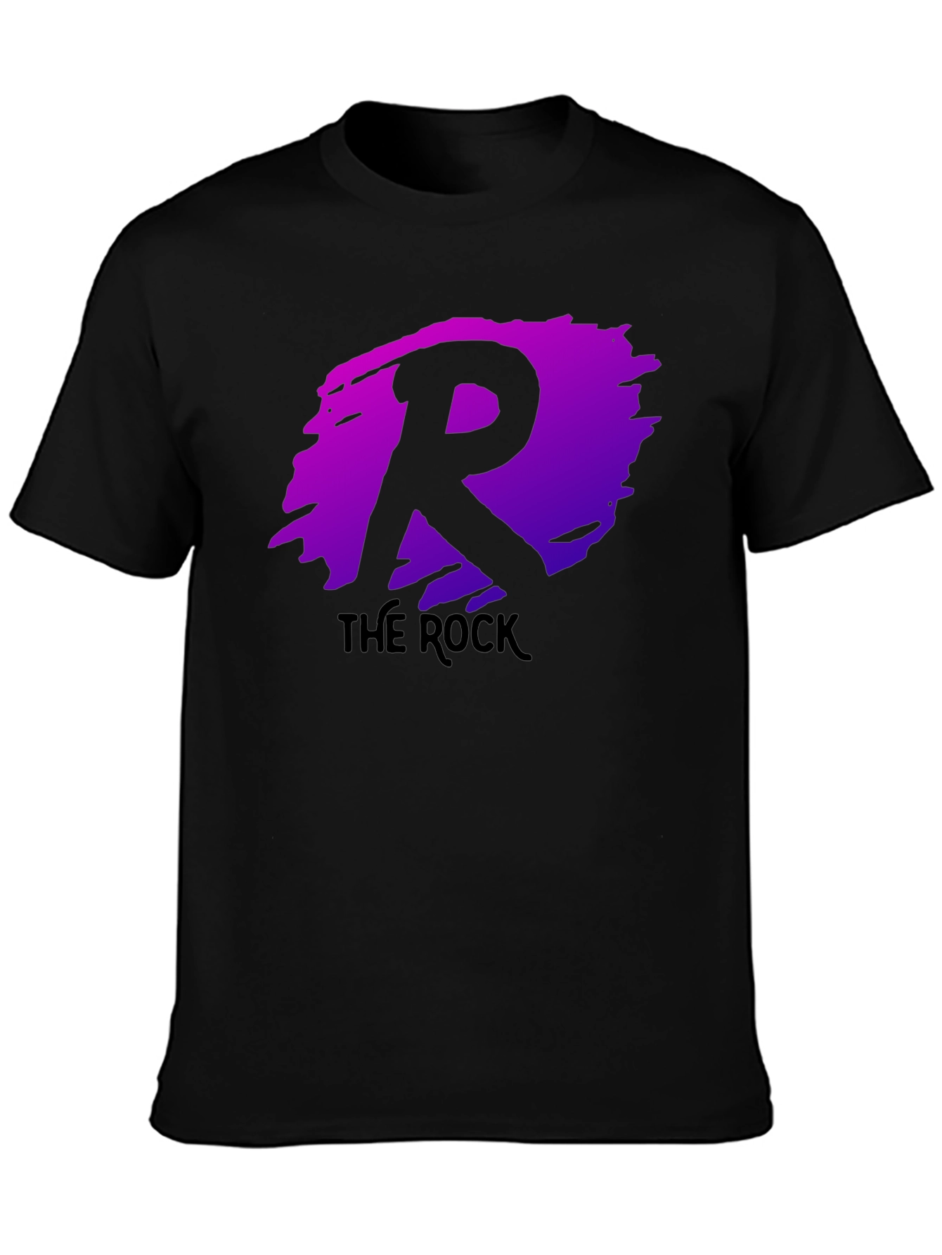 The Rock R Logo Black T-Shirt