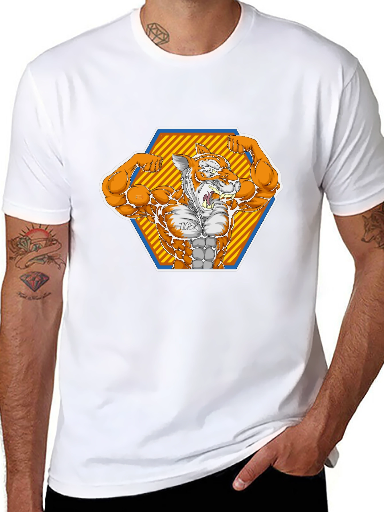 Tiger Muscle Black T-Shirt