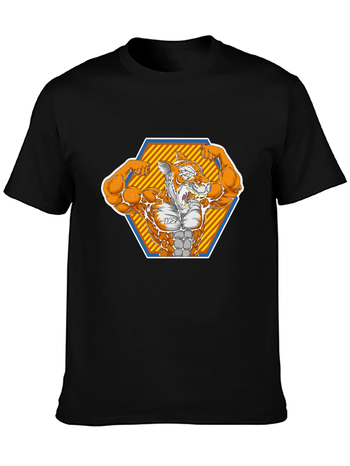 Tiger Muscle Black T-Shirt