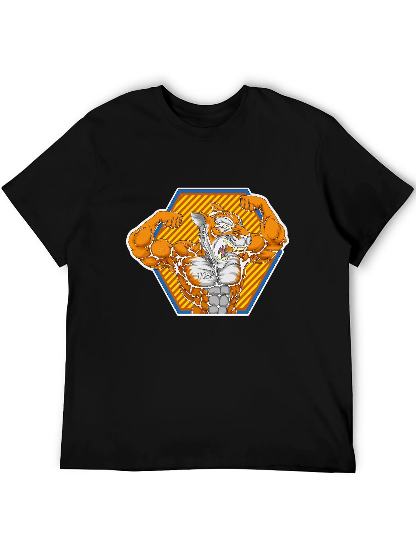 Tiger Muscle Black T-Shirt