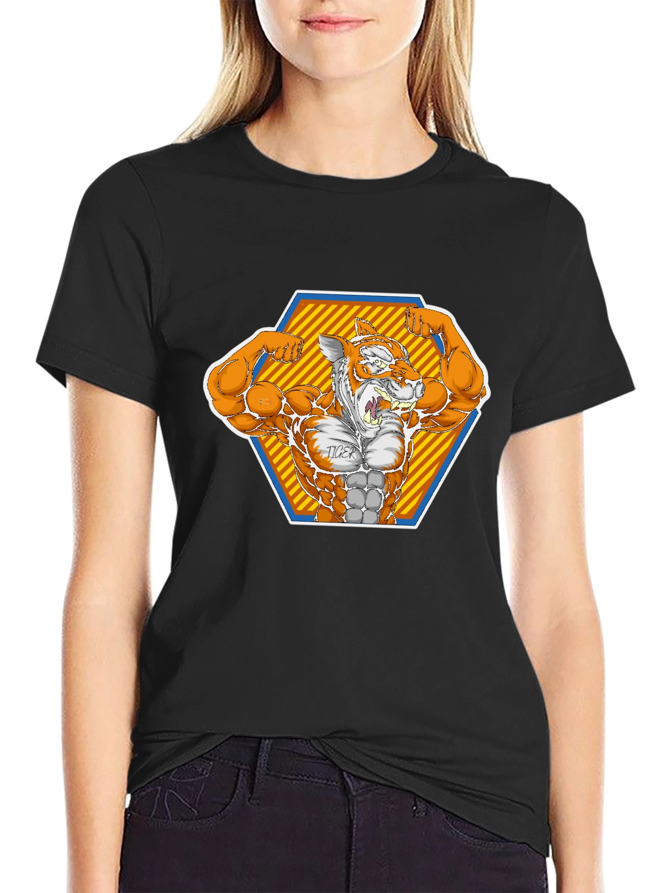 Tiger Muscle Black T-Shirt