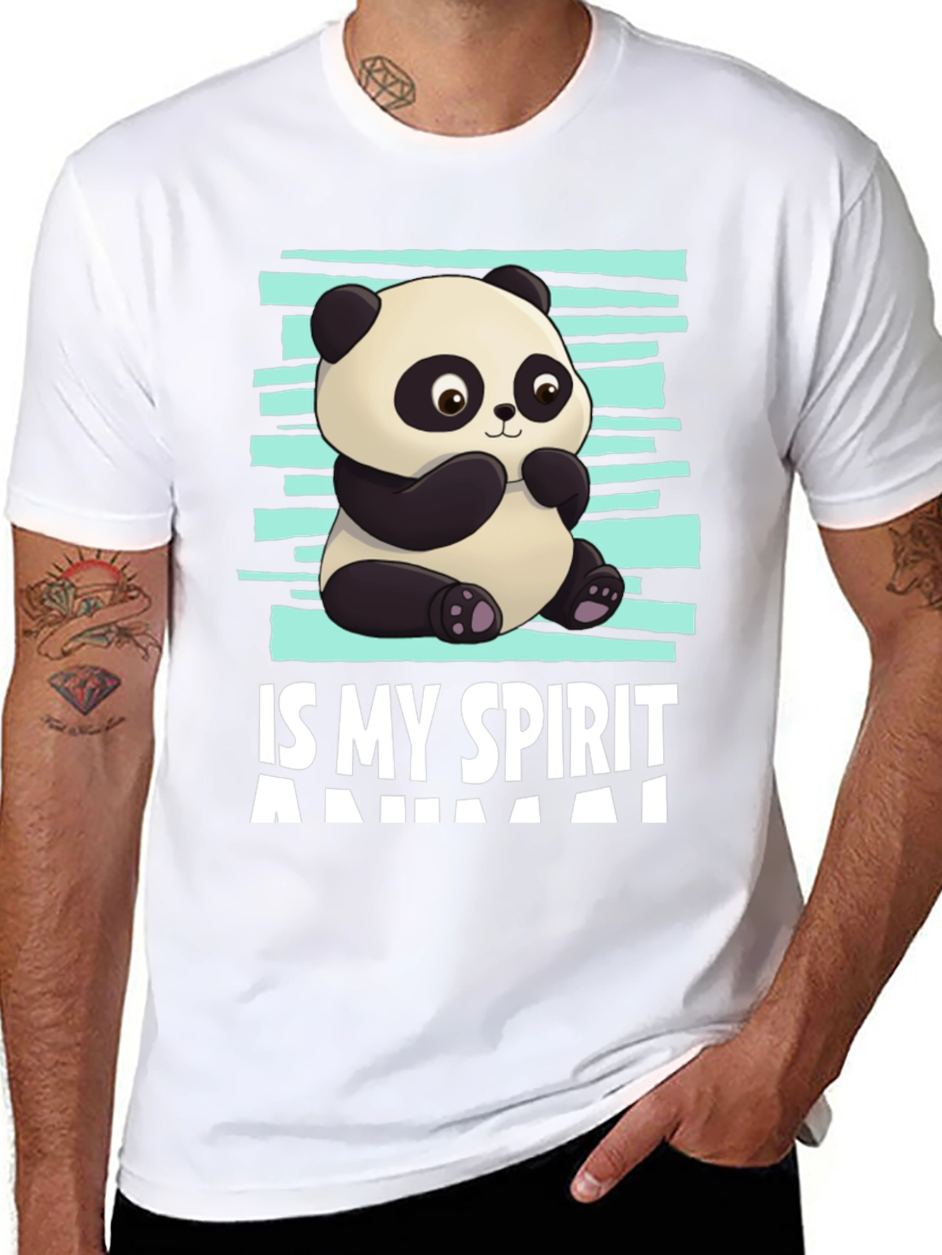 Panda Spirit Animal Graphic T-Shirt