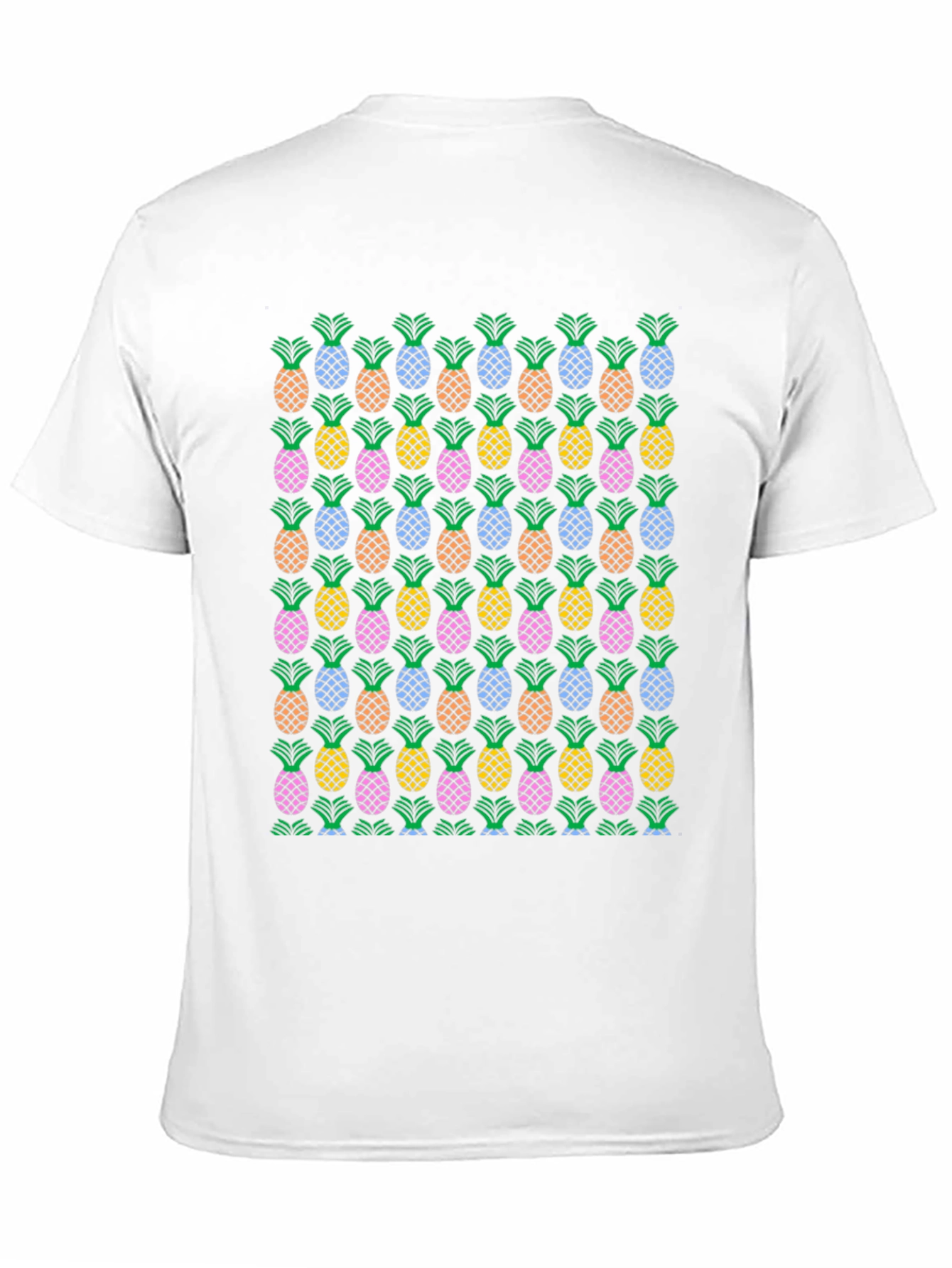 Pineapple Print Crew Neck T-Shirt