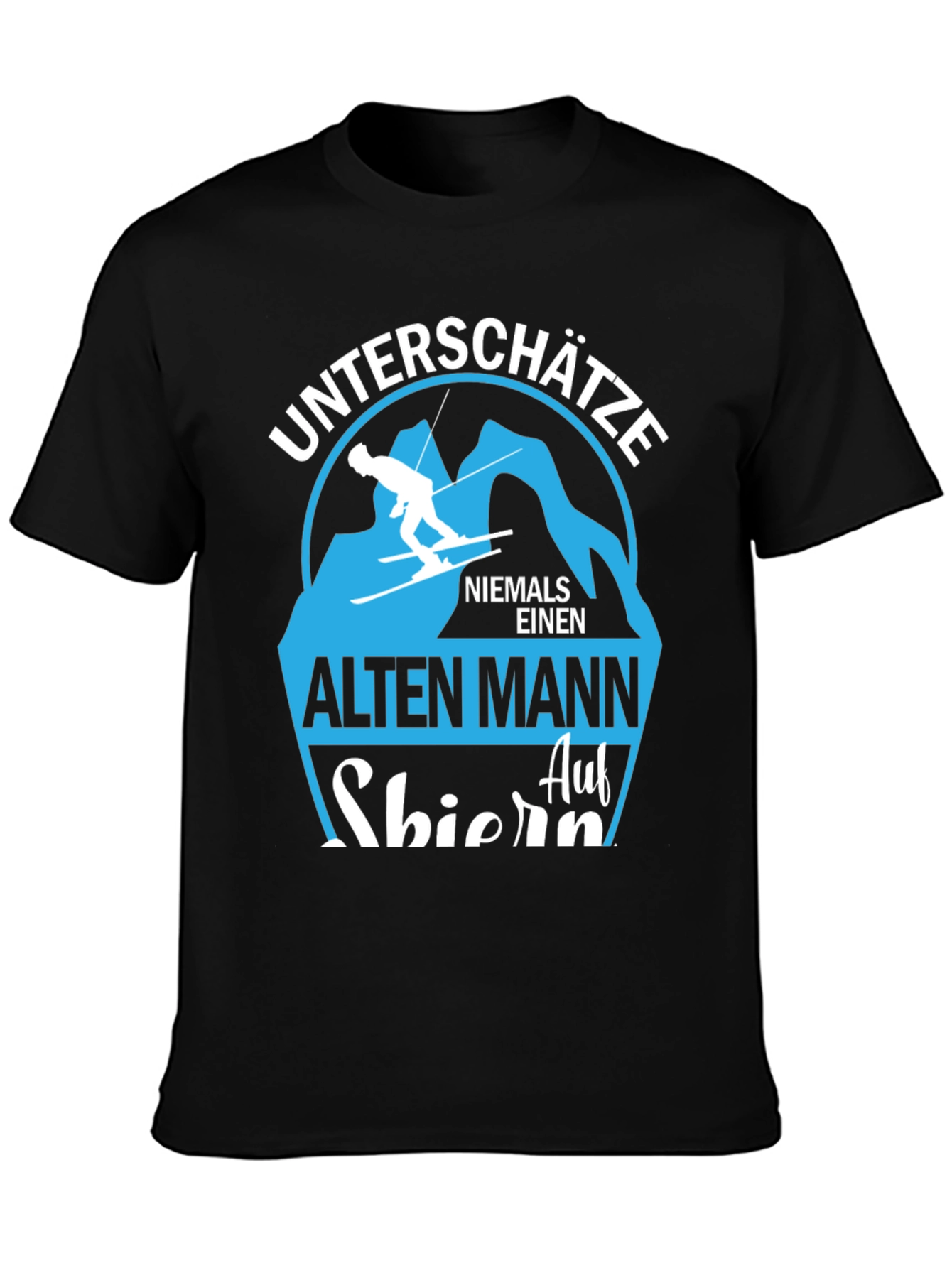 Skiing Old Man T-Shirt - Never Underestimate!