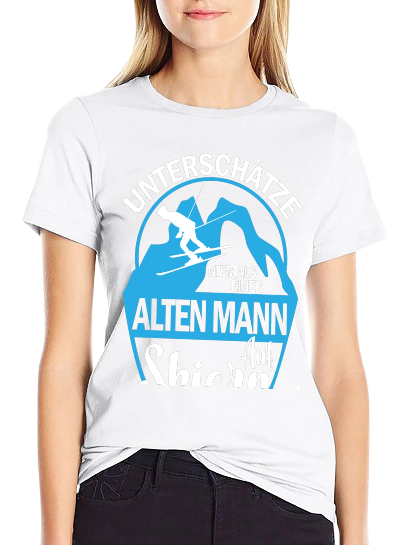 Skiing Old Man T-Shirt - Never Underestimate!