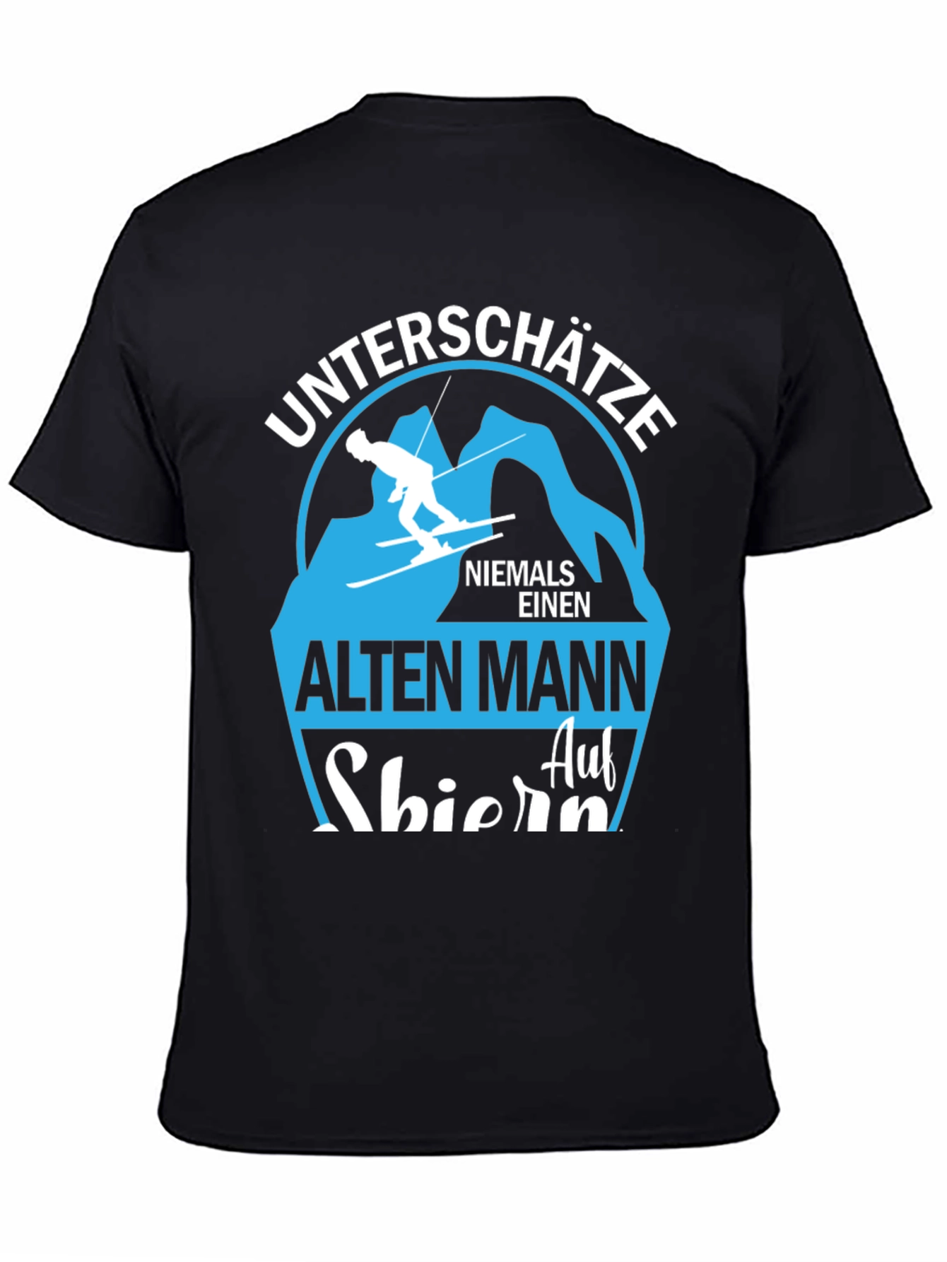 Skiing Old Man T-Shirt - Never Underestimate!