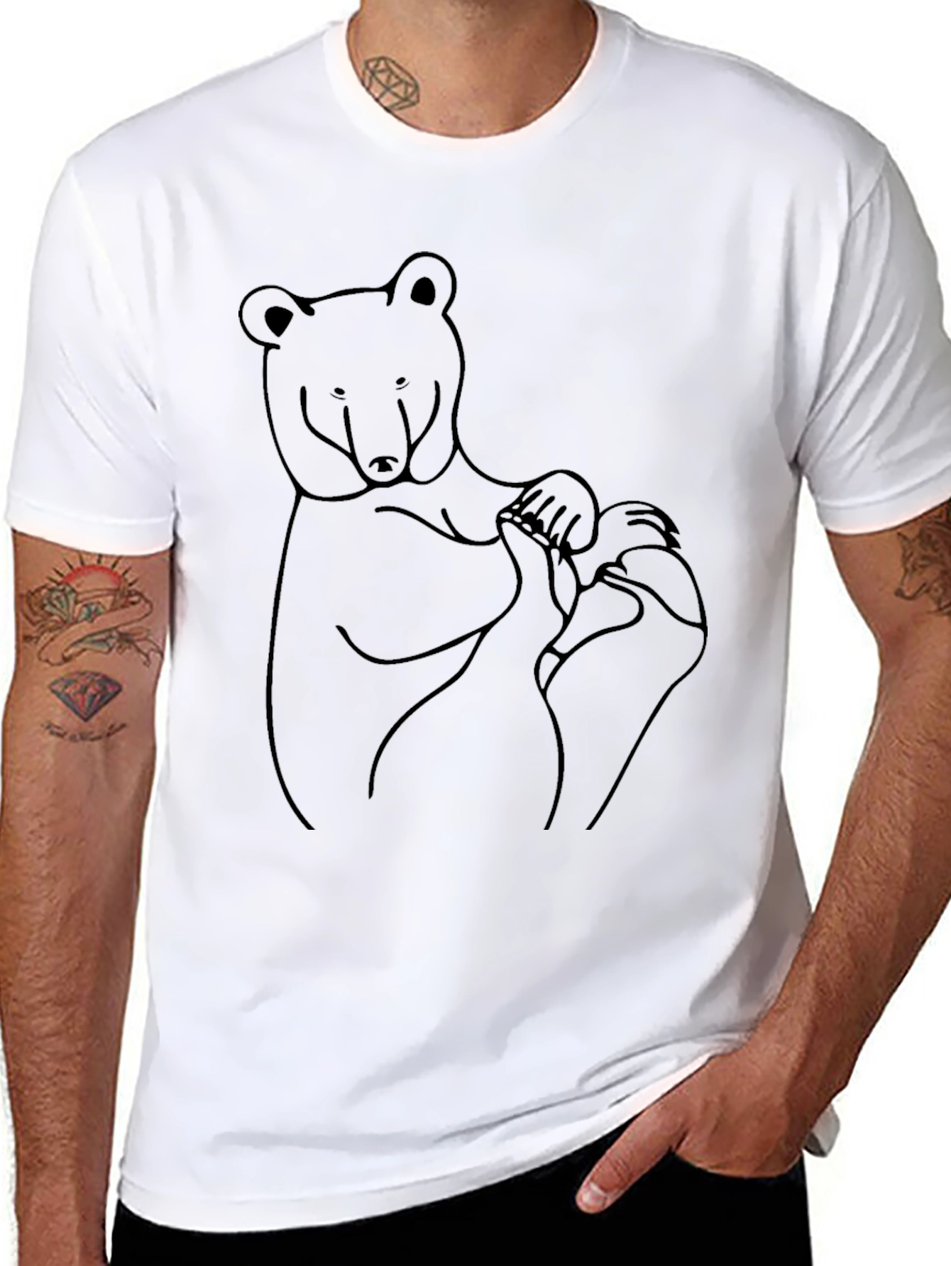 Bear Graphic Tee - Relaxed Fit