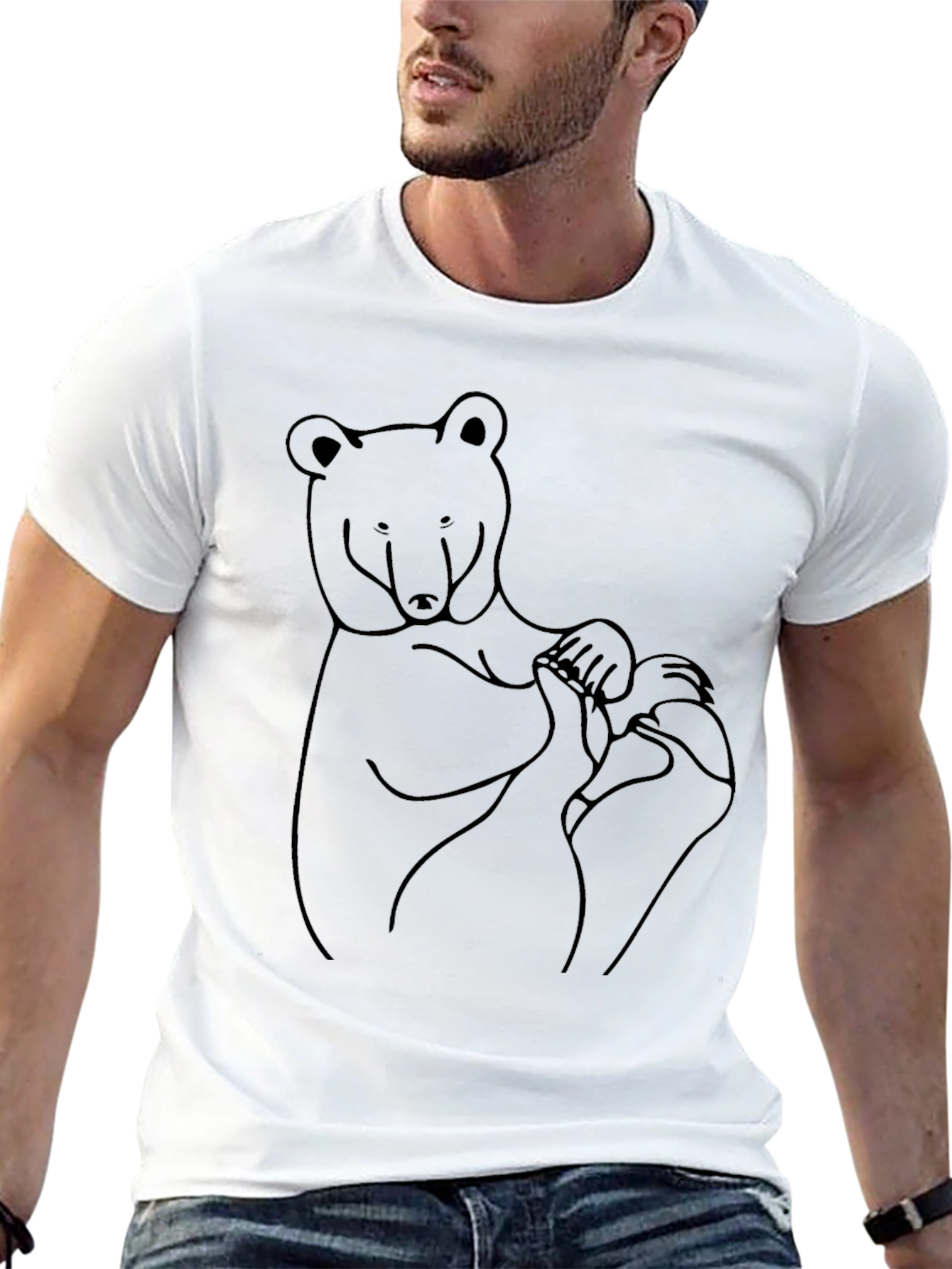 Bear Graphic Tee - Relaxed Fit