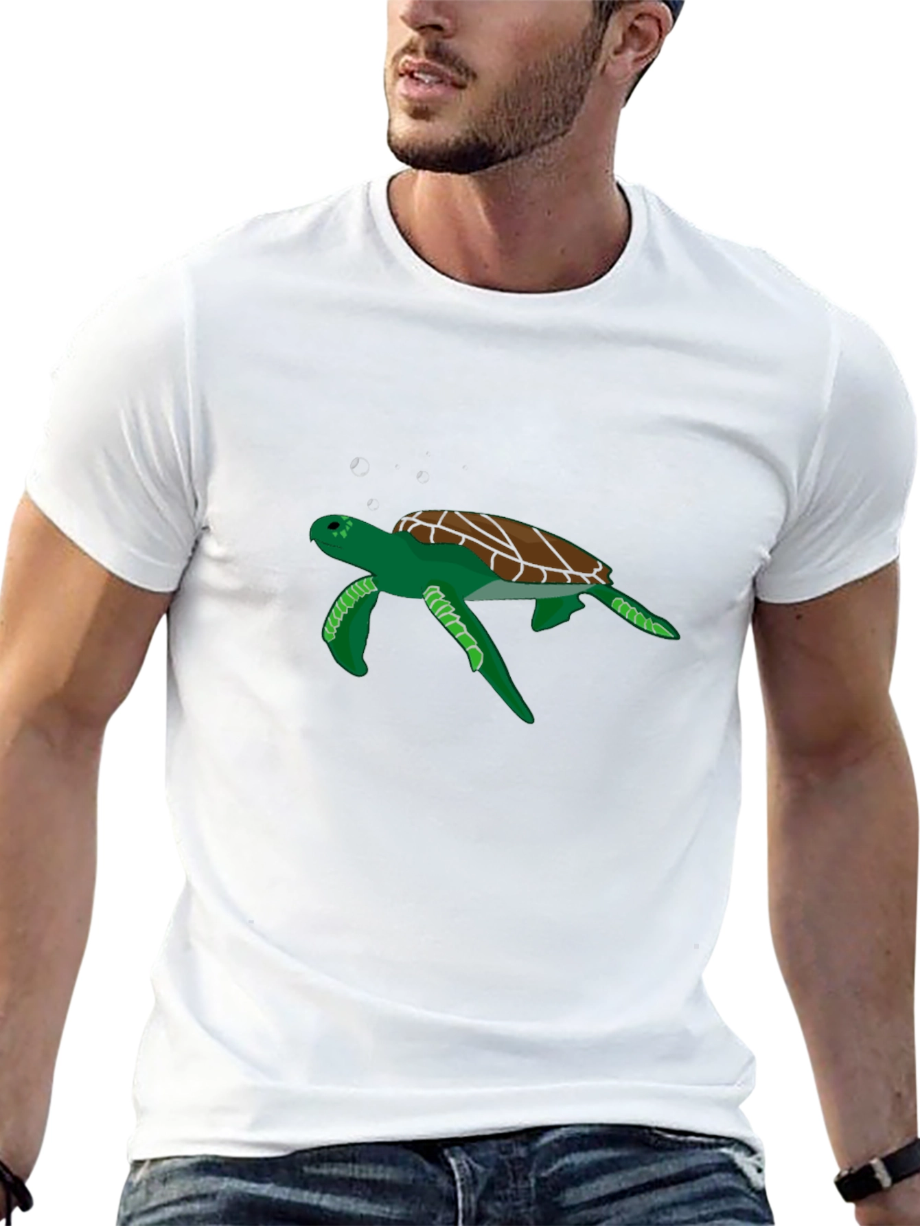 Cool Turtle Graphic Black T-Shirt
