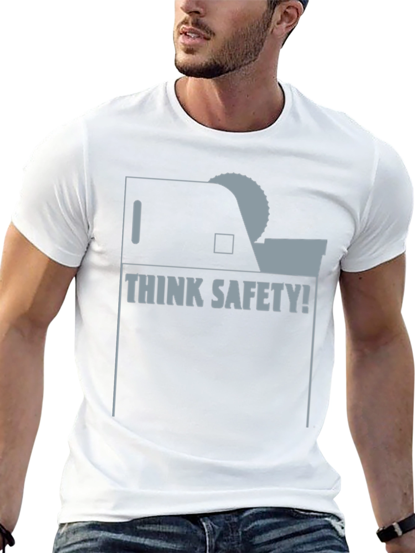 Think Safety T-Shirt - Funny Woodworking Tee