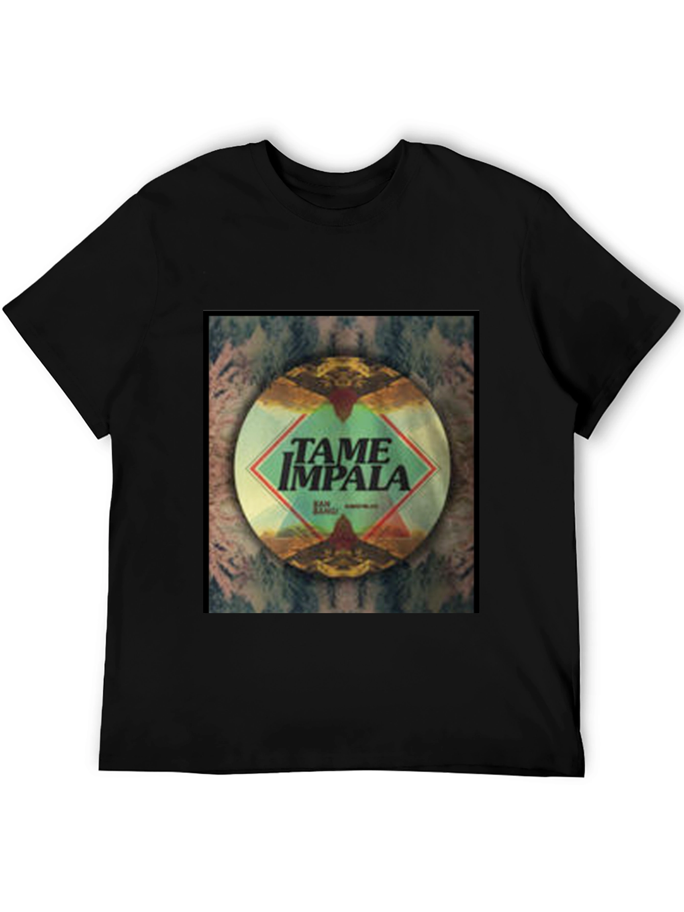 Tame Impala Black Cotton Graphic Tee