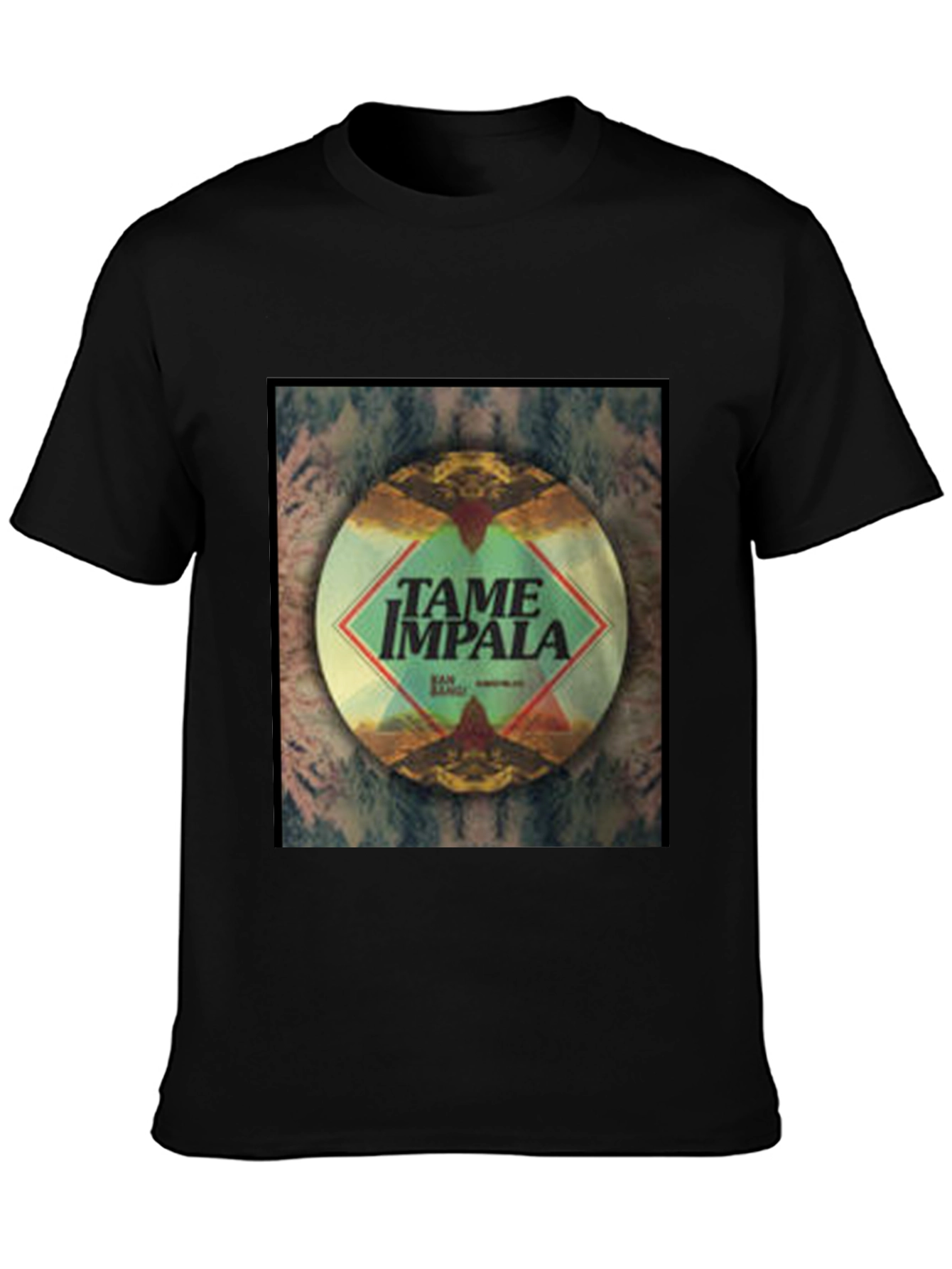 Tame Impala Black Cotton Graphic Tee