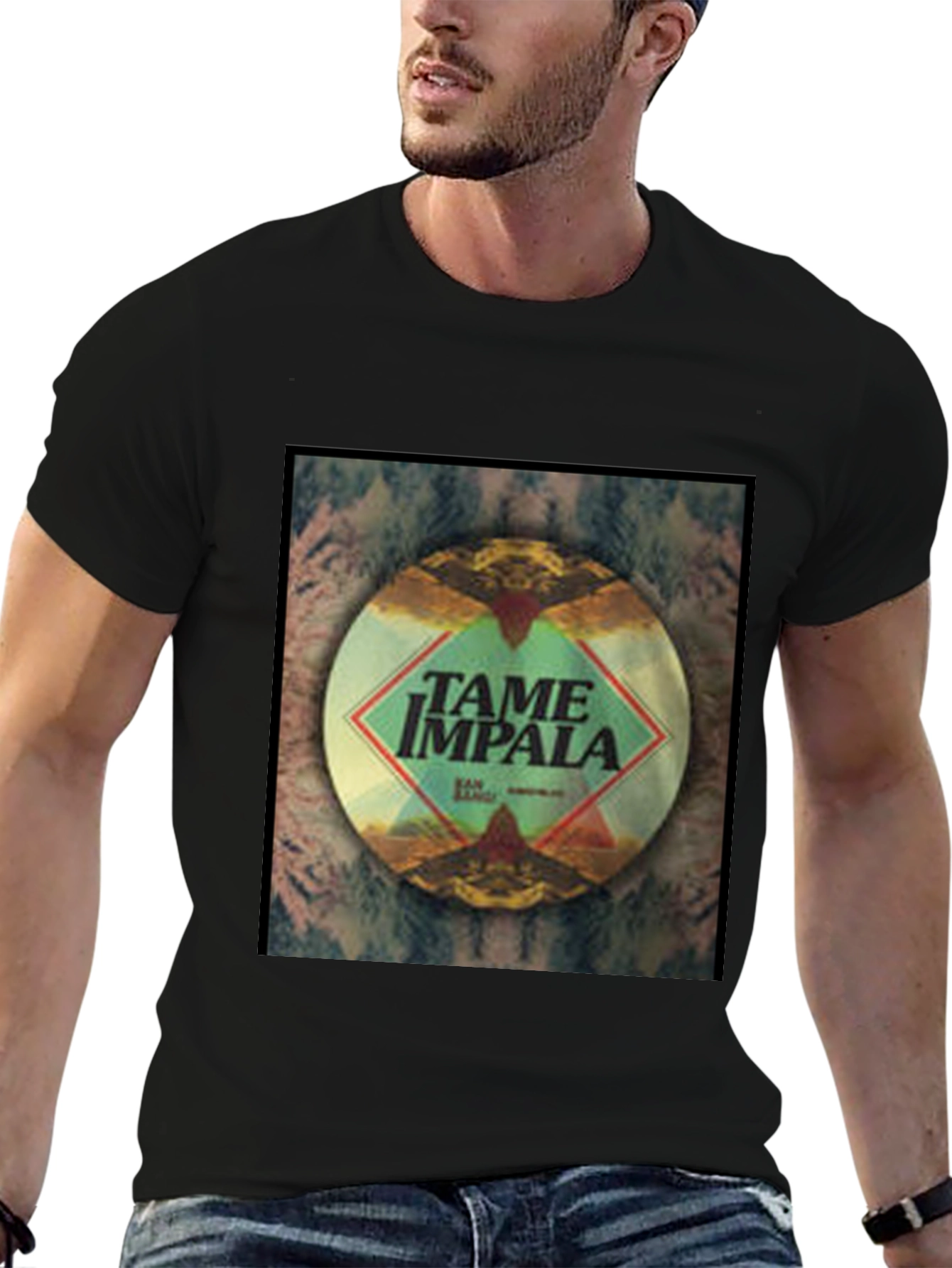 Tame Impala Black Cotton Graphic Tee