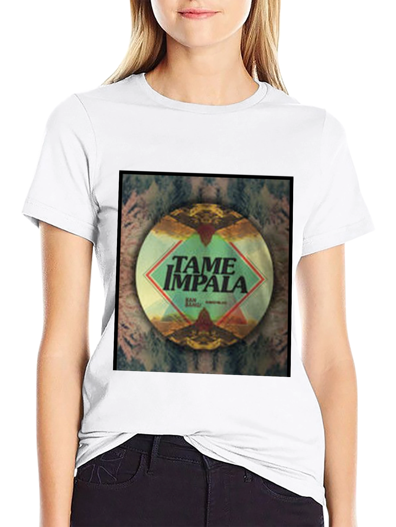 Tame Impala Black Cotton Graphic Tee